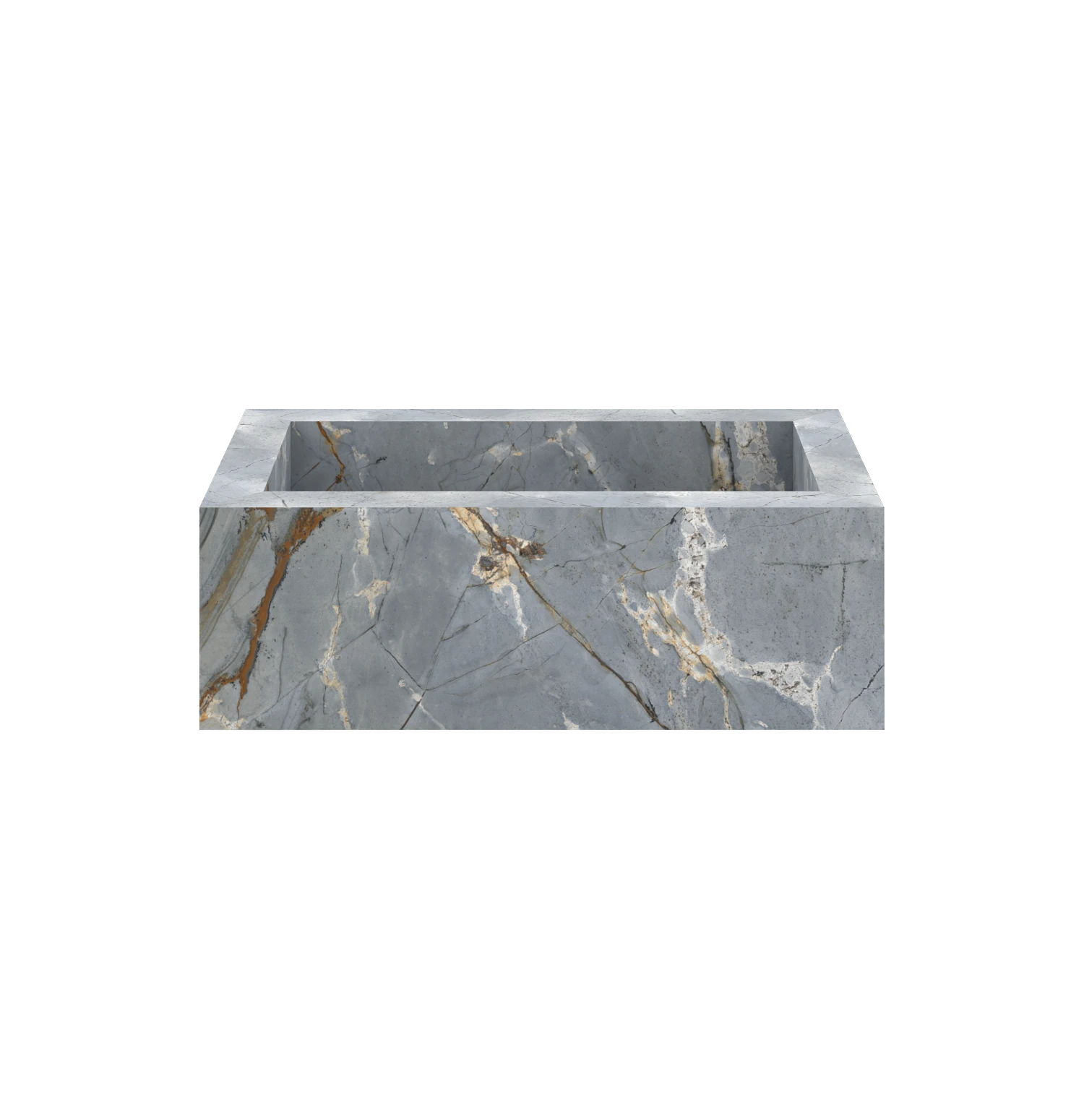 Xeraloox Eterna 70 luxe keramische wastafel op maat gemaakt in Blue Satori marmerlook - afbeelding 1