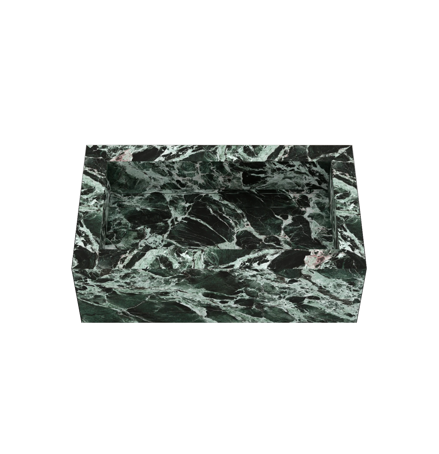 Xeraloox Eterna 70 luxe keramische wastafel op maat gemaakt in Celestial Green marmerlook - afbeelding 2