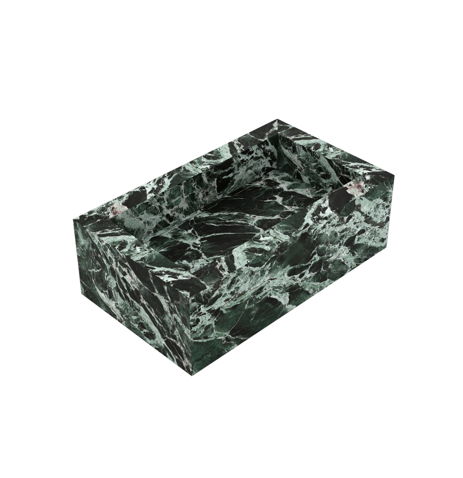 Xeraloox Eterna 70 luxe keramische wastafel op maat gemaakt in Celestial Green marmerlook - afbeelding 3