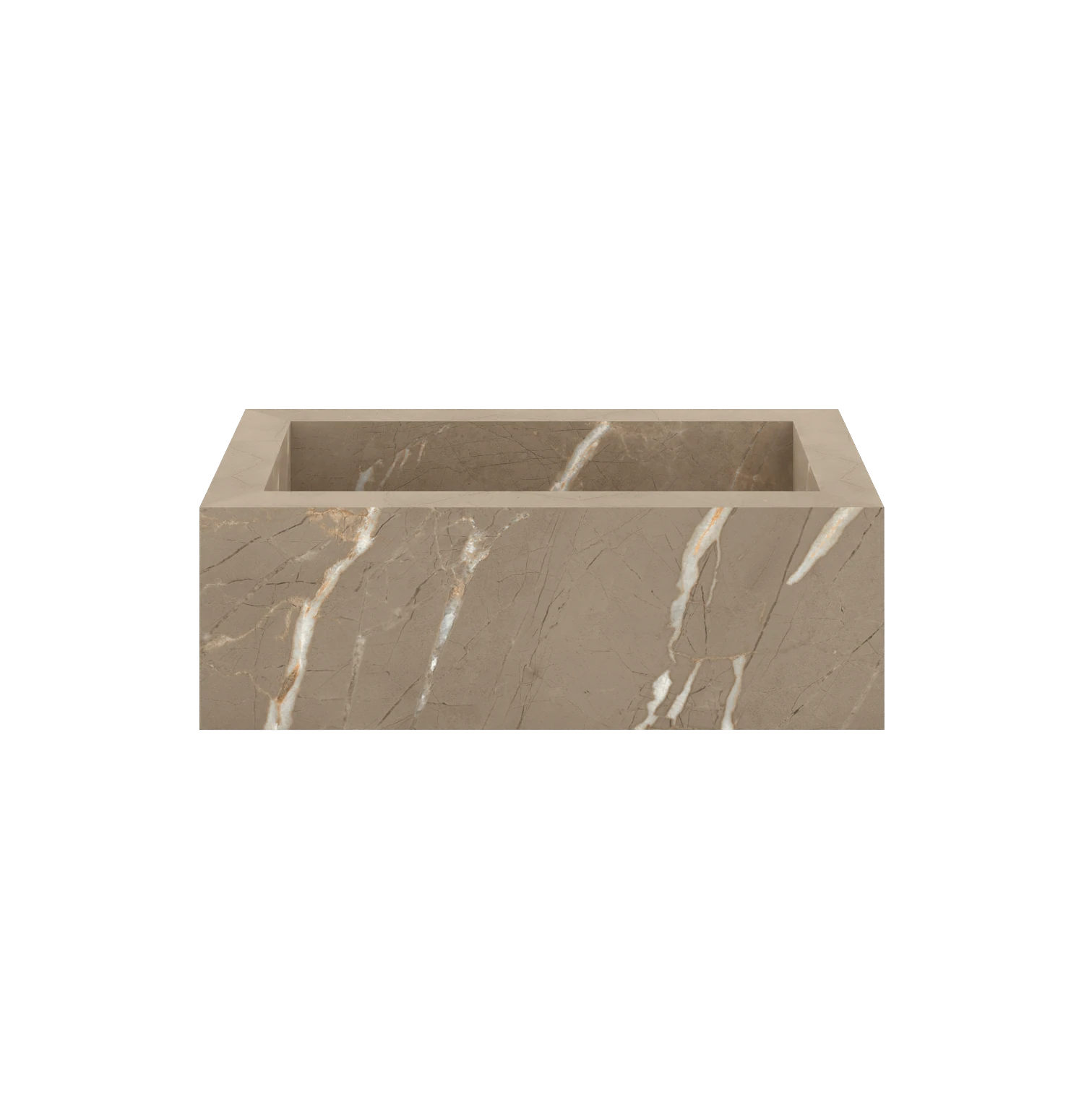 Xeraloox Eterna 70 luxe keramische wastafel op maat gemaakt in Crown Grey marmerlook - afbeelding 1