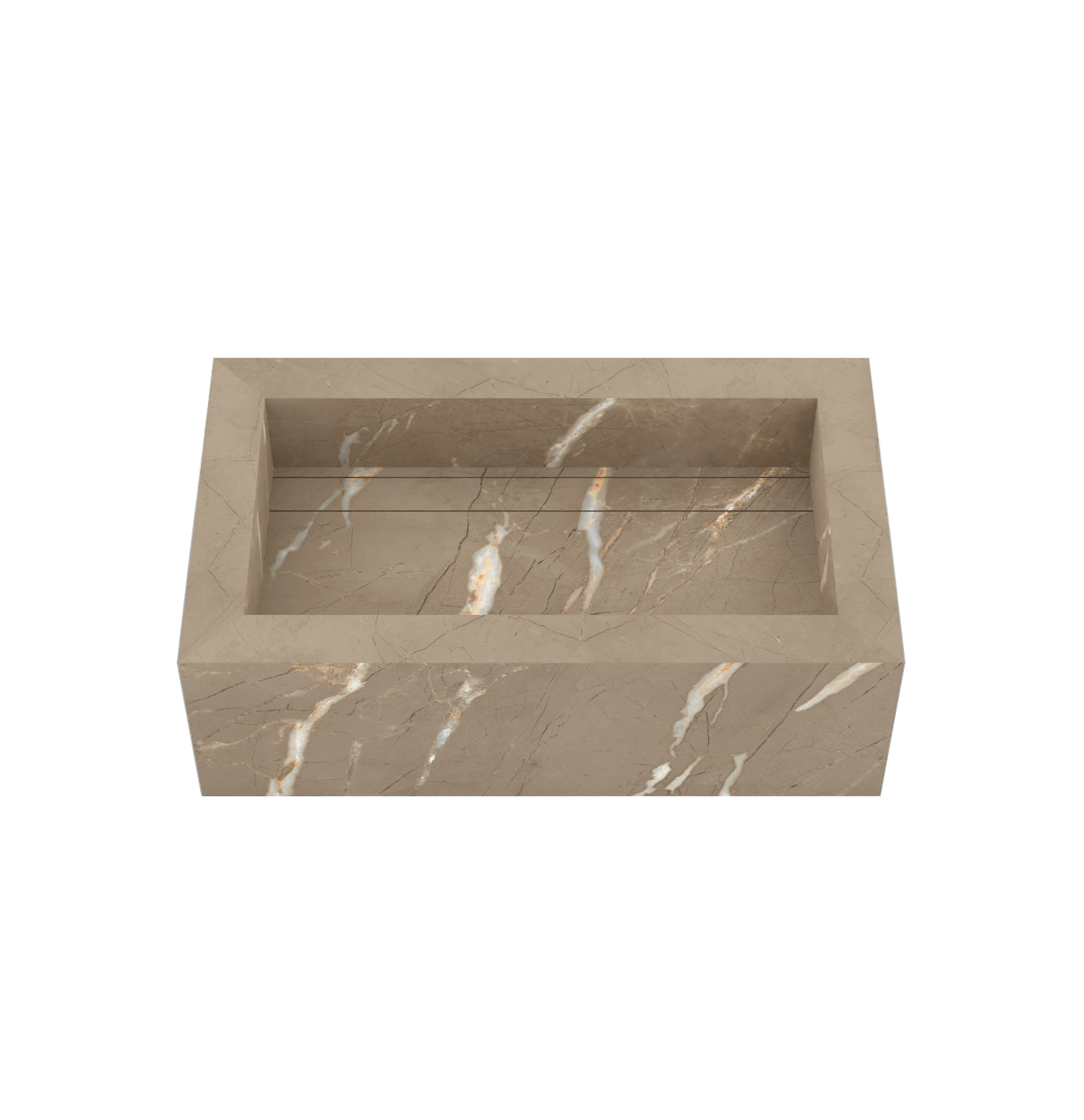 Xeraloox Eterna 70 luxe keramische wastafel op maat gemaakt in Crown Grey marmerlook - afbeelding 2