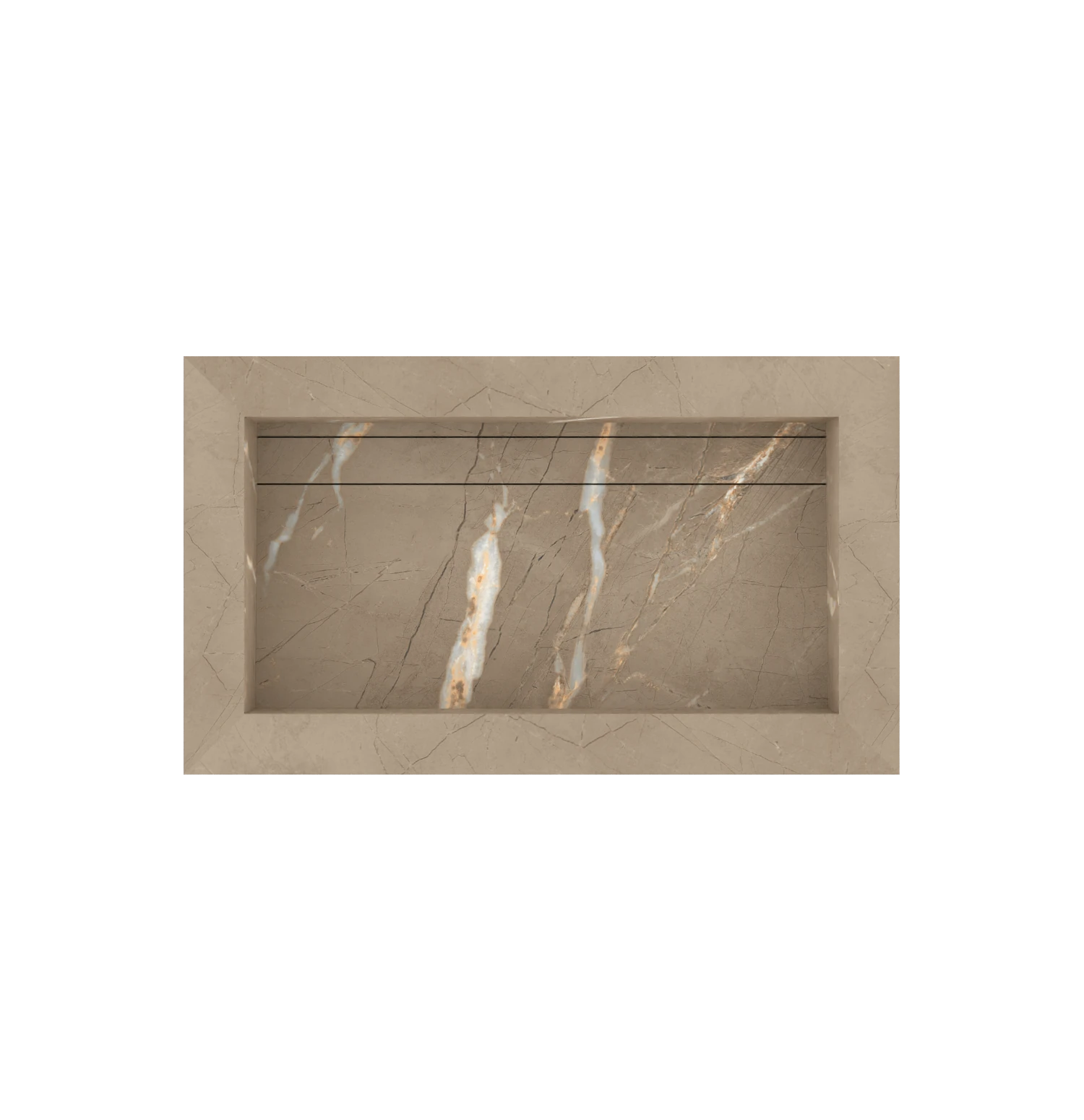 Xeraloox Eterna 70 luxe keramische wastafel op maat gemaakt in Crown Grey marmerlook - afbeelding 4