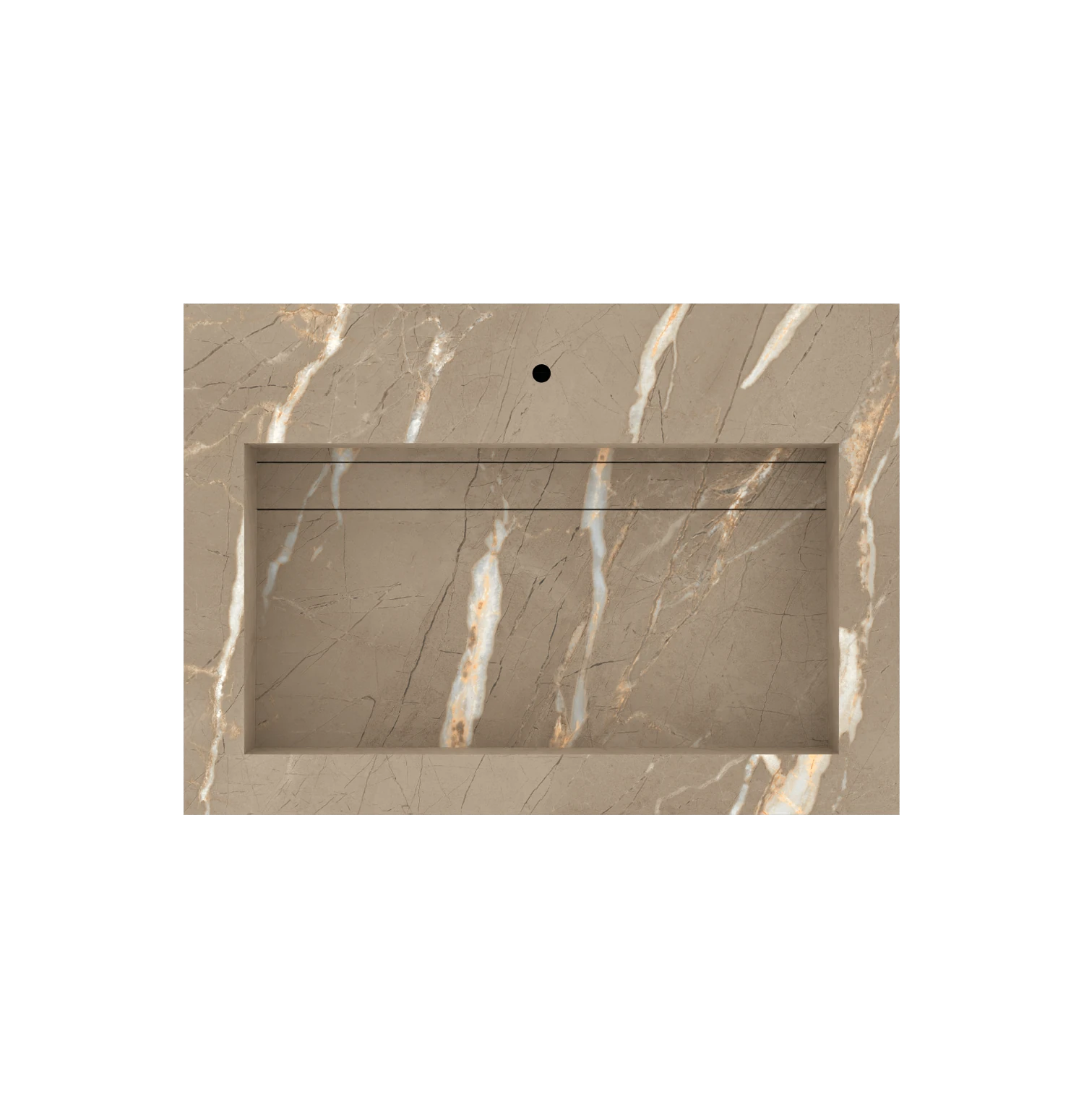 Xeraloox Eterna 70 luxe keramische wastafel op maat gemaakt in Crown Grey marmerlook - afbeelding 5