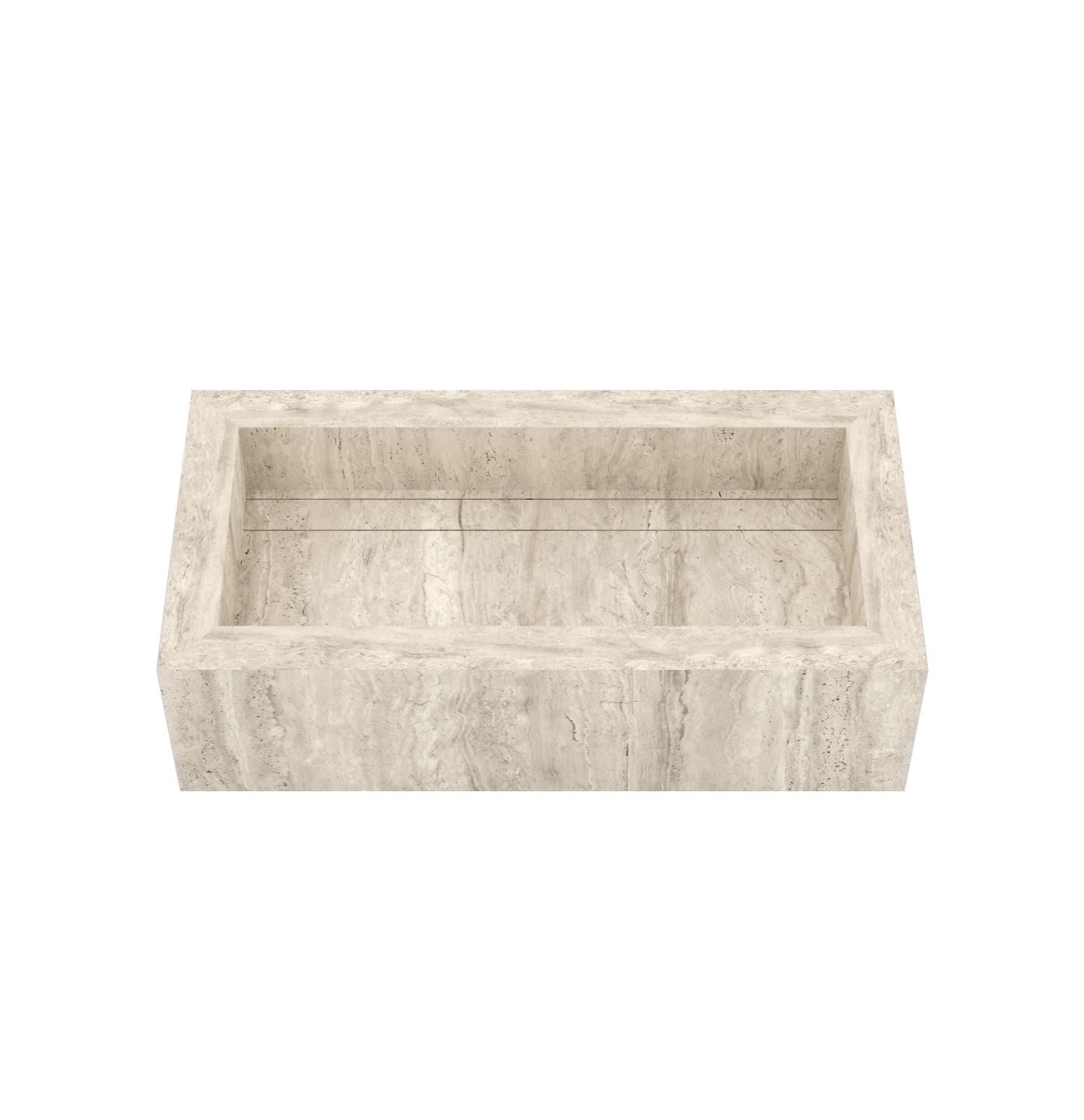 Keramische wasbak op maat - Natuursteenlook - Avorio Vein - Eterna 90