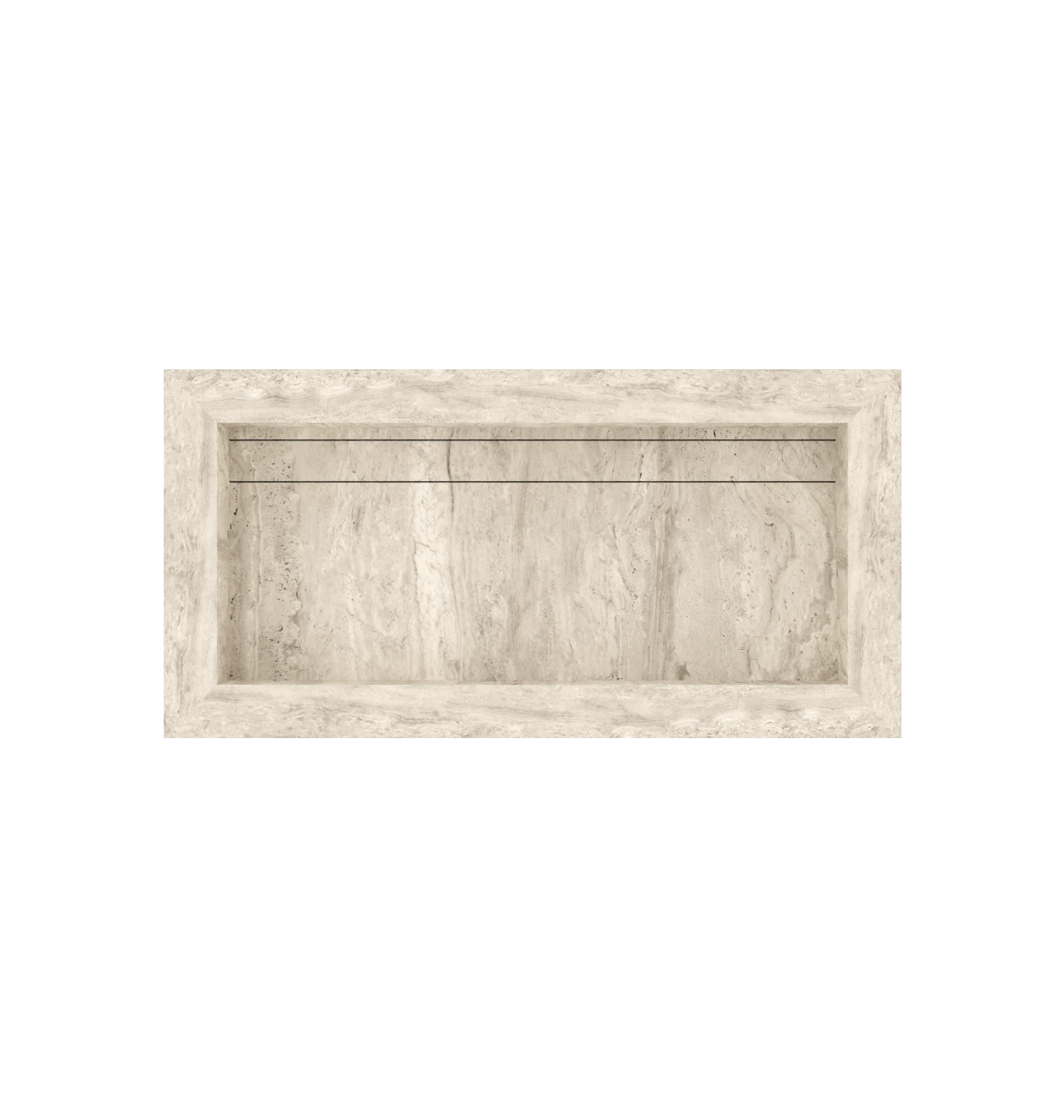 Keramische wasbak op maat - Natuursteenlook - Avorio Vein - Eterna 90