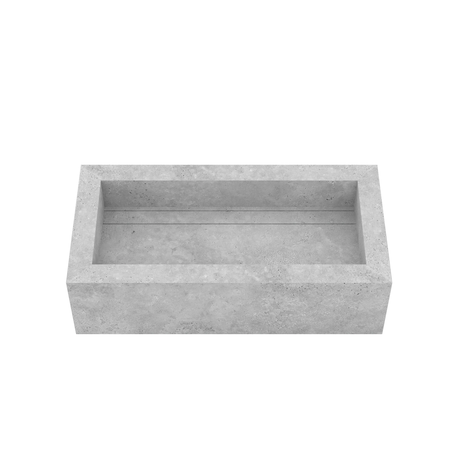 Keramische wasbak op maat - Natuursteenlook - Grey Cross - Eterna 90