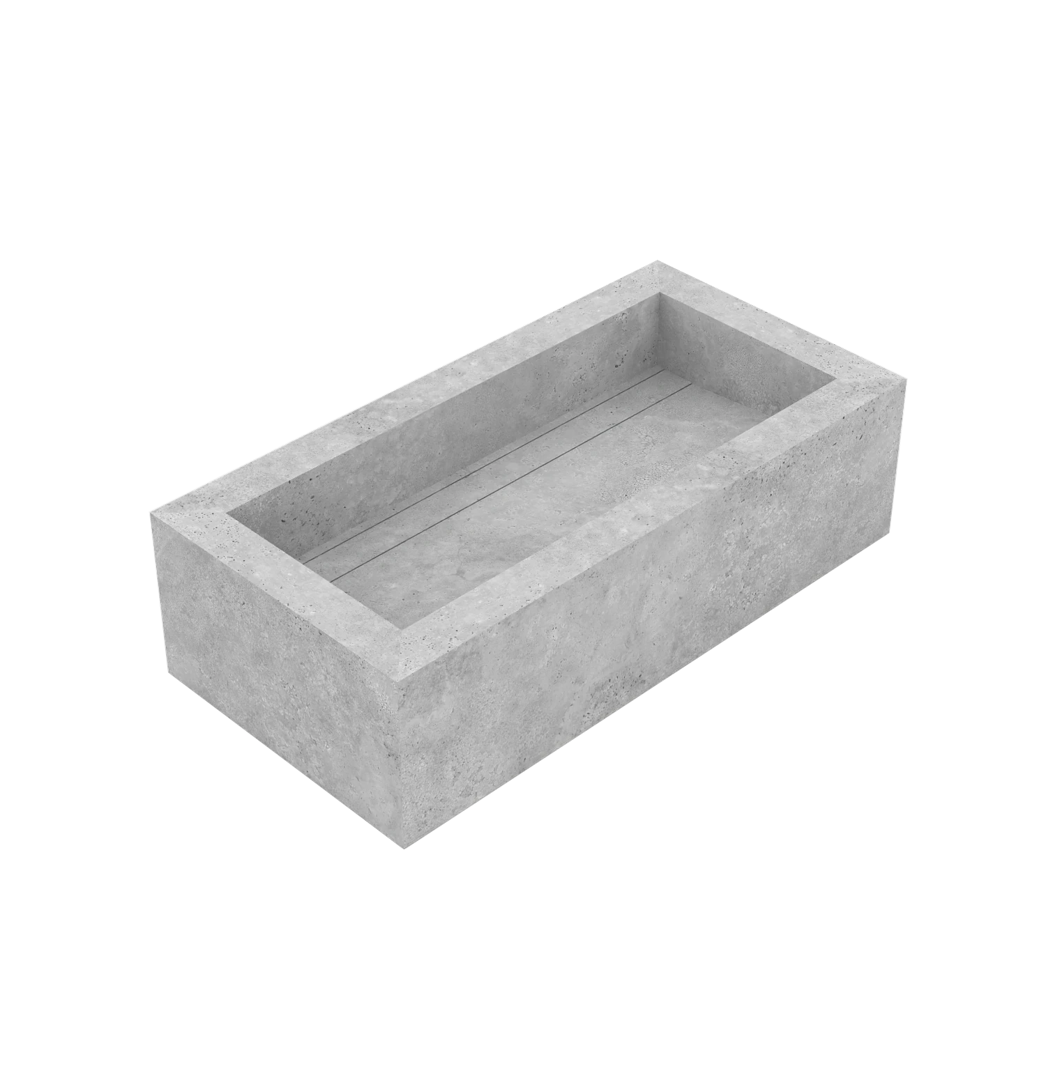 Keramische wasbak op maat - Natuursteenlook - Grey Cross - Eterna 90