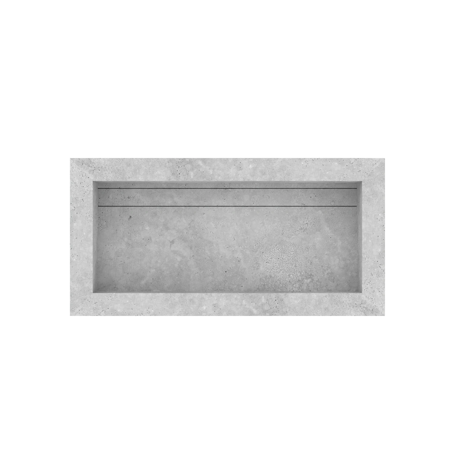 Keramische wasbak op maat - Natuursteenlook - Grey Cross - Eterna 90