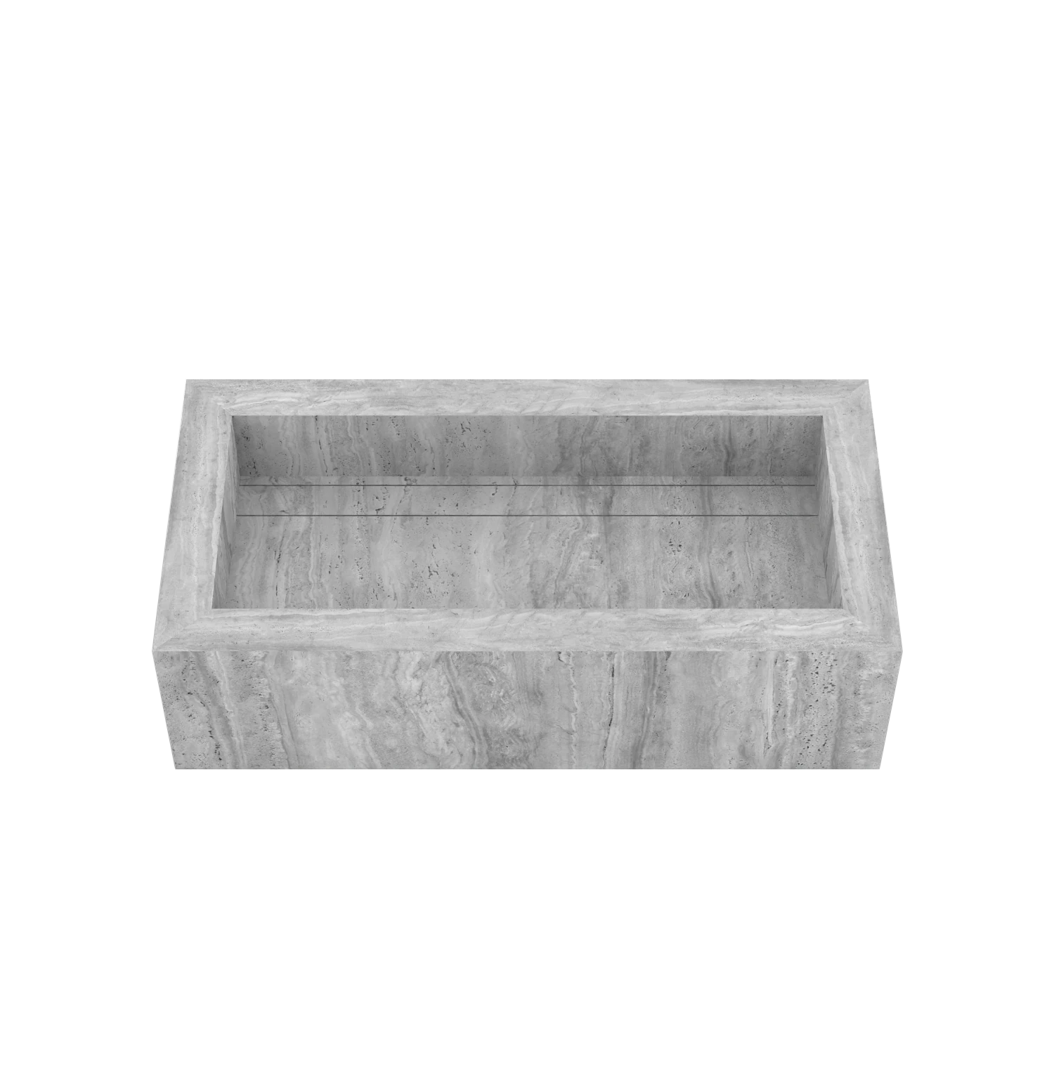 Keramische wasbak op maat - Natuursteenlook - Grey Vein - Eterna 90