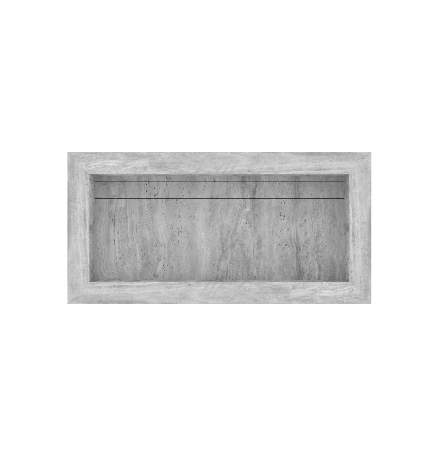 Keramische wasbak op maat - Natuursteenlook - Grey Vein - Eterna 90