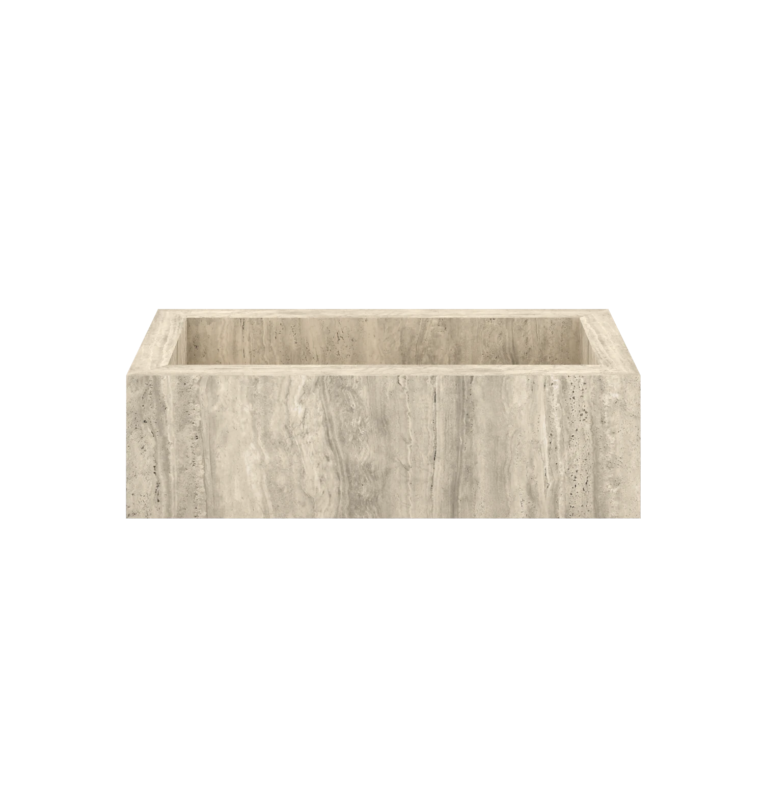 Keramische wasbak op maat - Natuursteenlook - Honey Vein - Eterna 90