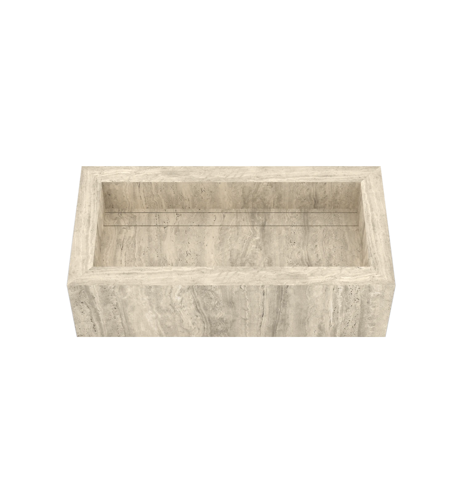 Keramische wasbak op maat - Natuursteenlook - Honey Vein - Eterna 90