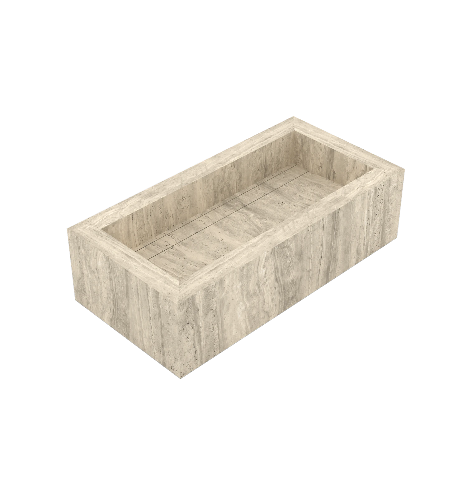 Keramische wasbak op maat - Natuursteenlook - Honey Vein - Eterna 90