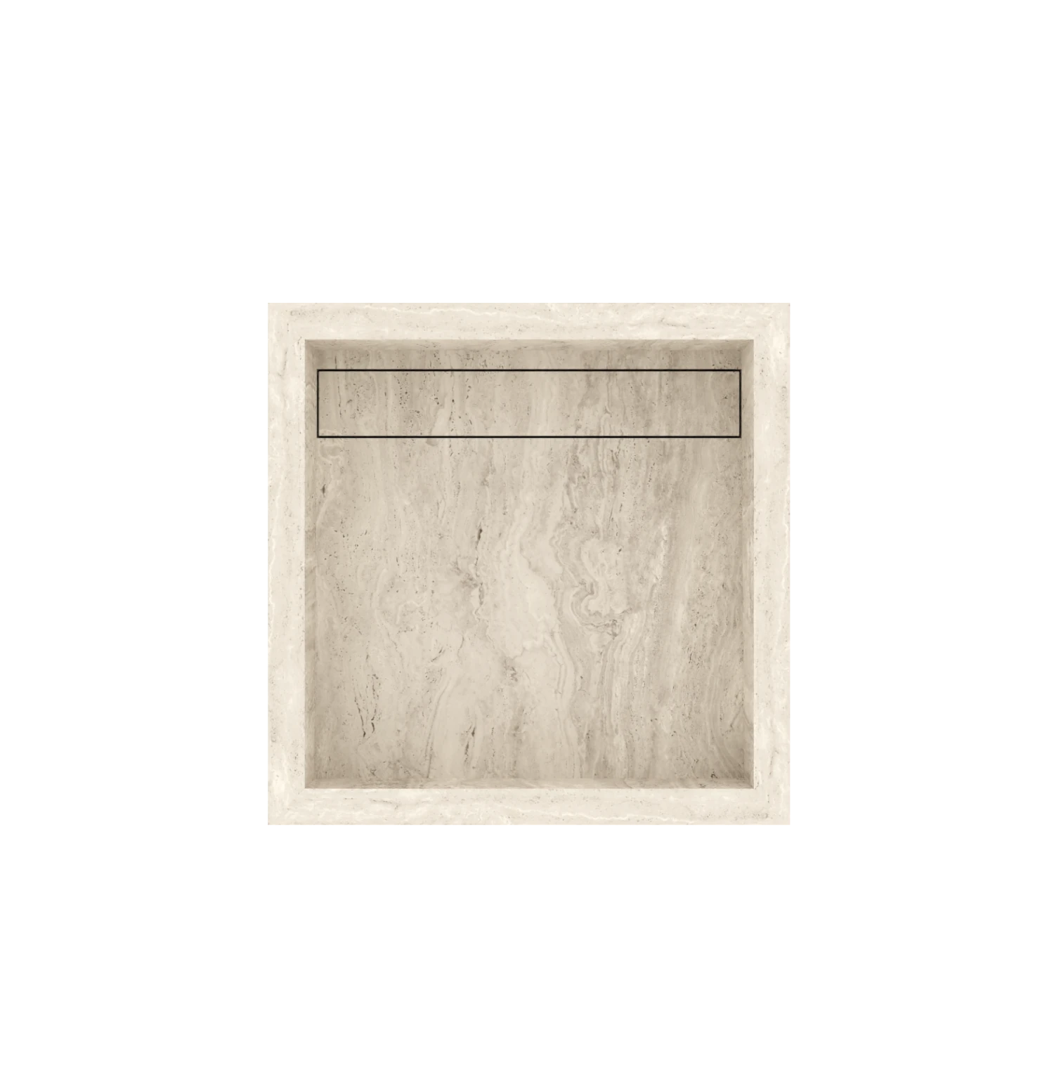 Luxe maatwerk keramische wasbak in natuursteenlook – Xeraloox Aria 40 Avorio Vein - bovenaanzicht