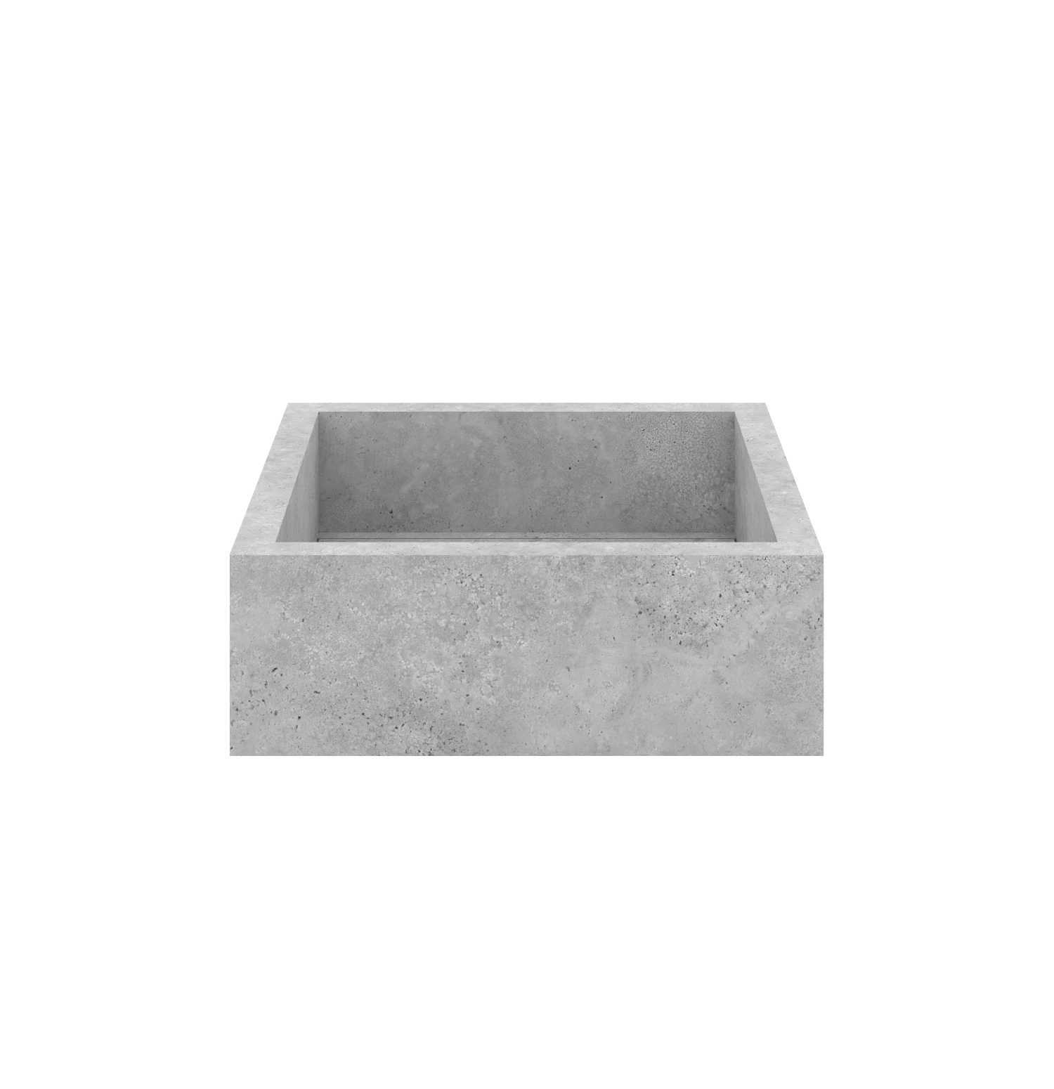 Luxe maatwerk keramische wasbak in natuursteenlook – Xeraloox Aria 40 Grey Cross - vooraanzicht