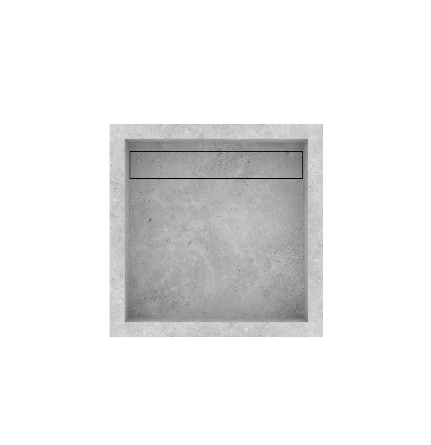 Luxe maatwerk keramische wasbak in natuursteenlook – Xeraloox Aria 40 Grey Cross - bovenaanzicht