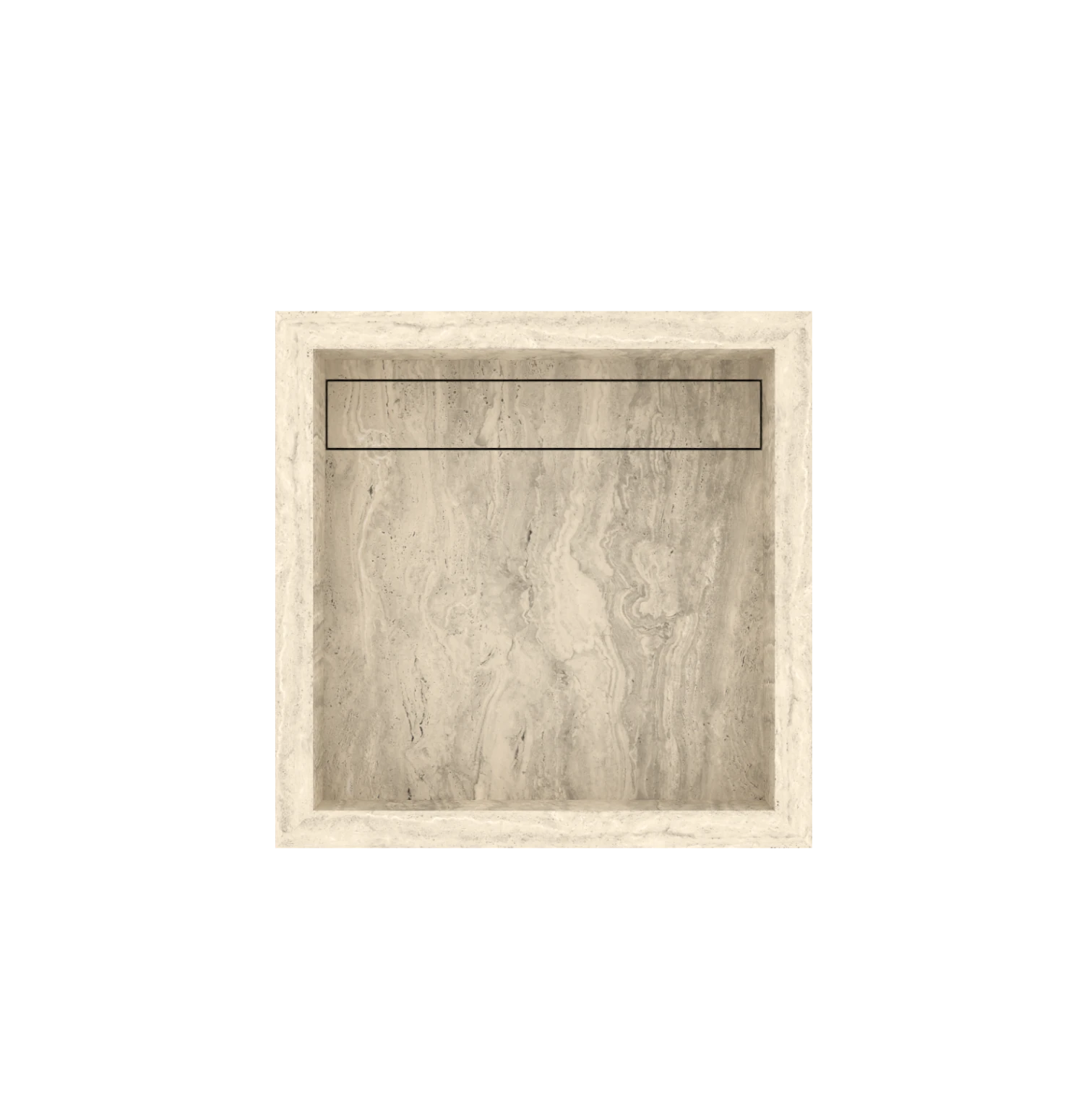 Luxe maatwerk keramische wasbak in natuursteenlook – Xeraloox Aria 40 Honey Vein - bovenaanzicht