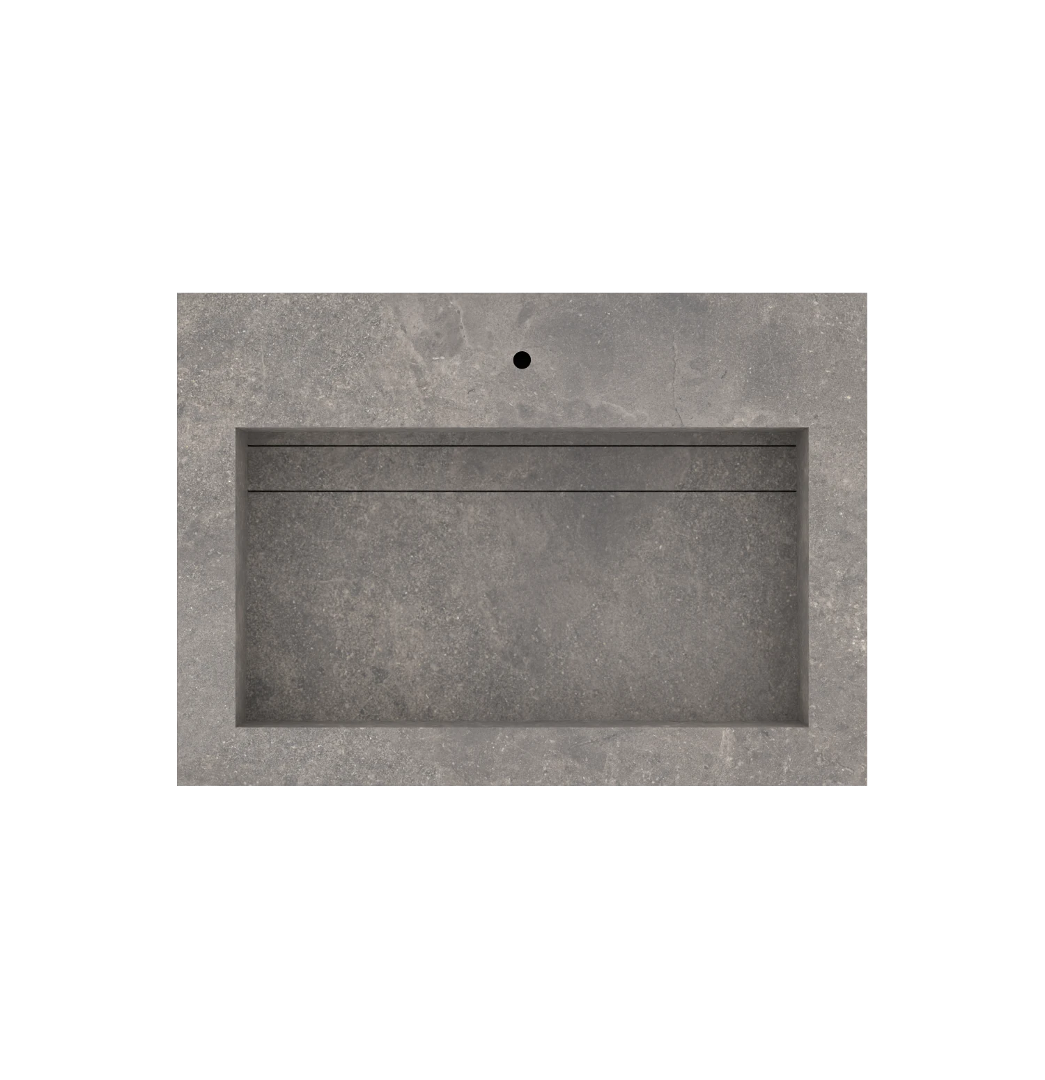 Xeraloox Eterna 70 luxe keramische wastafel op maat gemaakt in Grigio Chiaro natuursteenlook - afbeelding 5