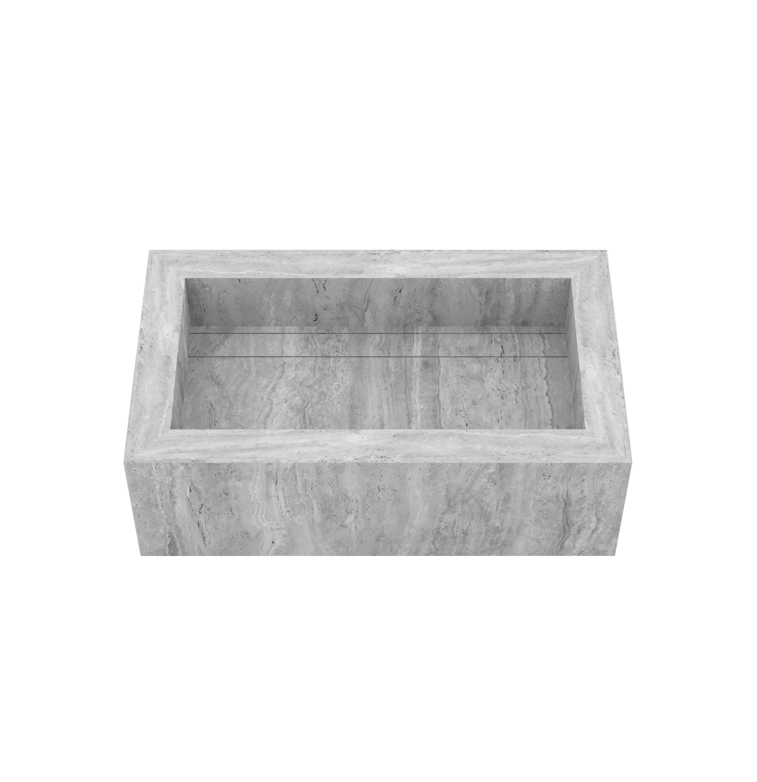 Xeraloox Eterna 70 luxe keramische wastafel op maat gemaakt in Grey Vein natuursteenlook - afbeelding 2