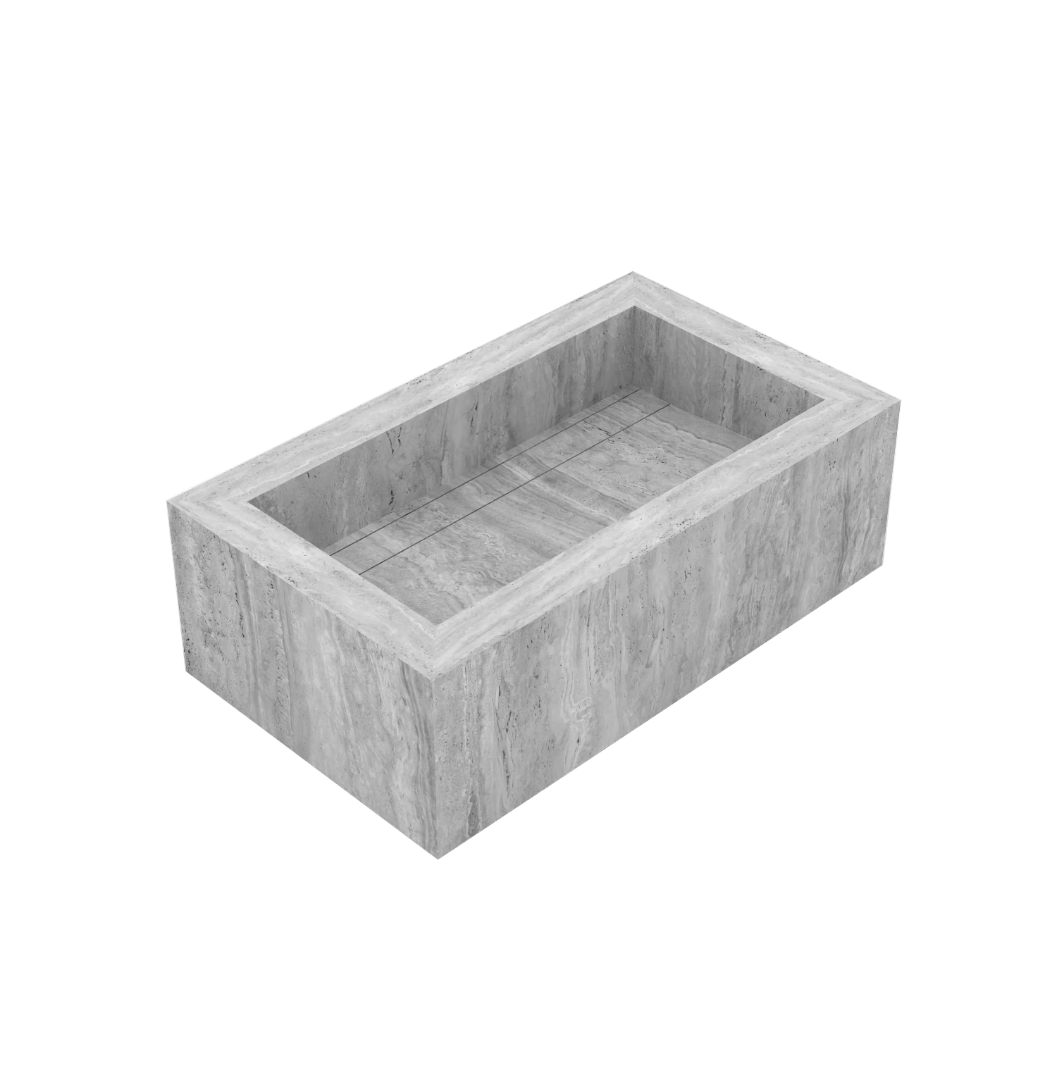 Xeraloox Eterna 70 luxe keramische wastafel op maat gemaakt in Grey Vein natuursteenlook - afbeelding 3