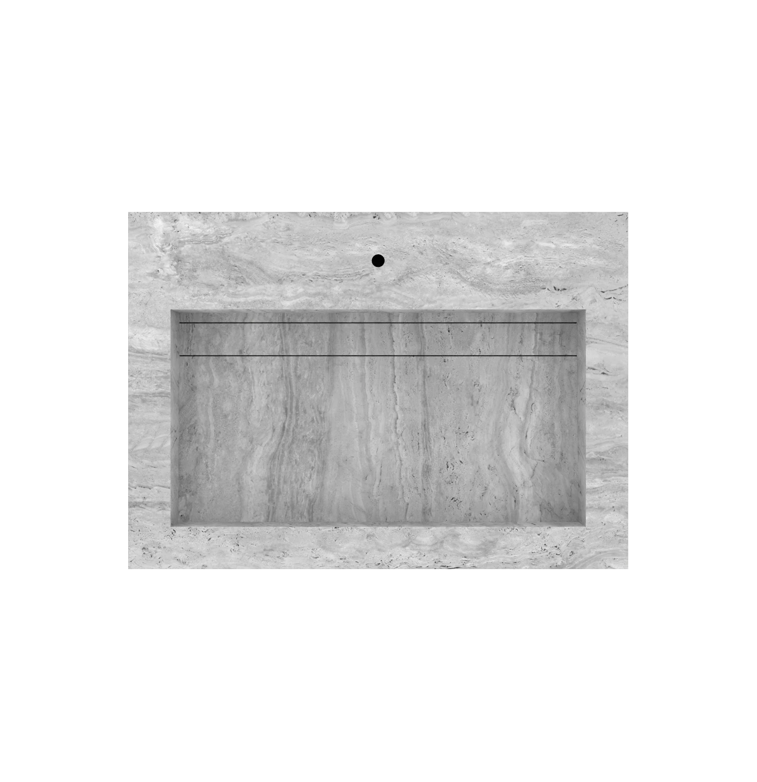 Xeraloox Eterna 70 luxe keramische wastafel op maat gemaakt in Grey Vein natuursteenlook - afbeelding 5