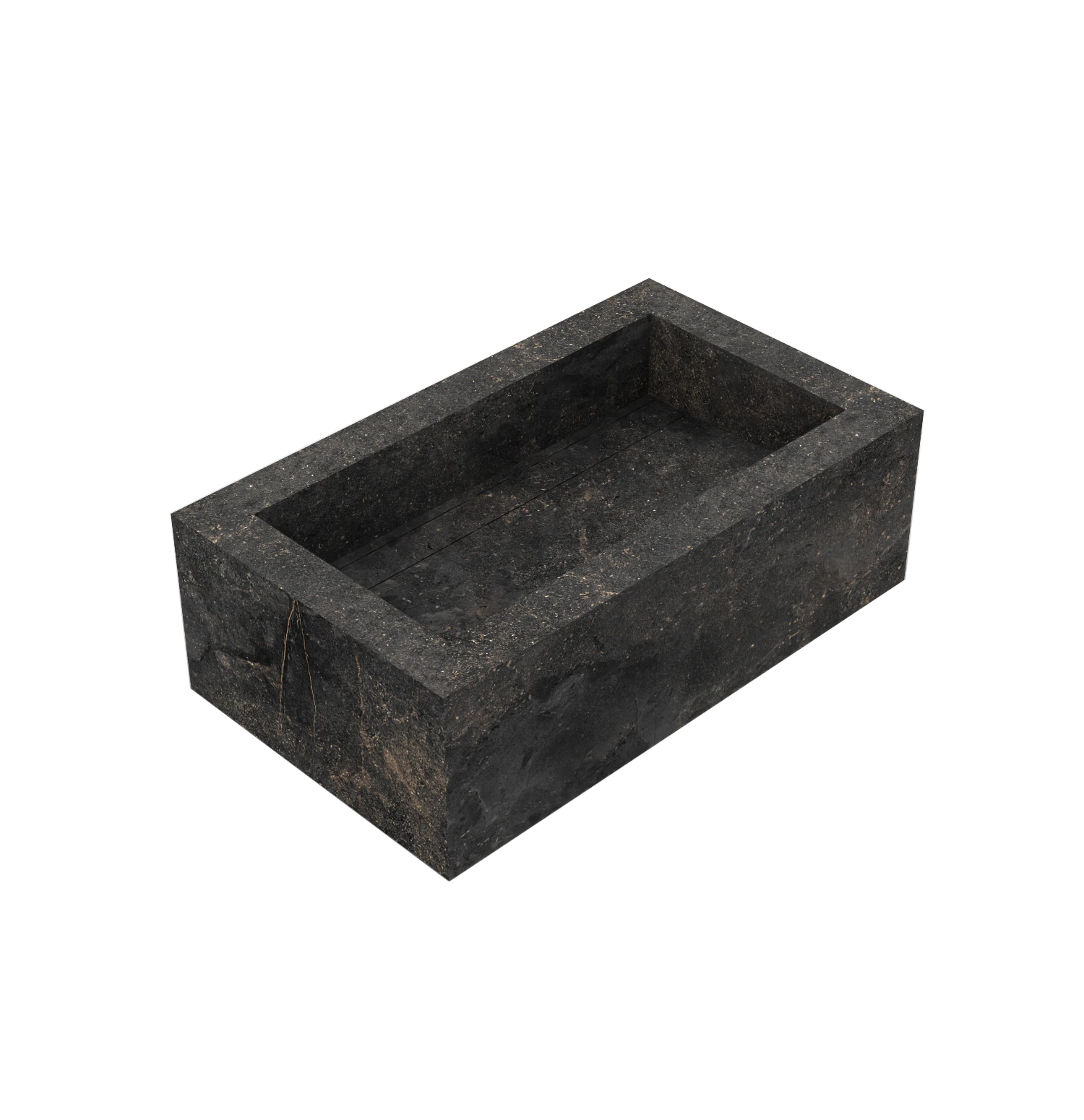 Xeraloox Eterna 70 luxe keramische wastafel op maat gemaakt in Basalto natuursteenlook - afbeelding 3