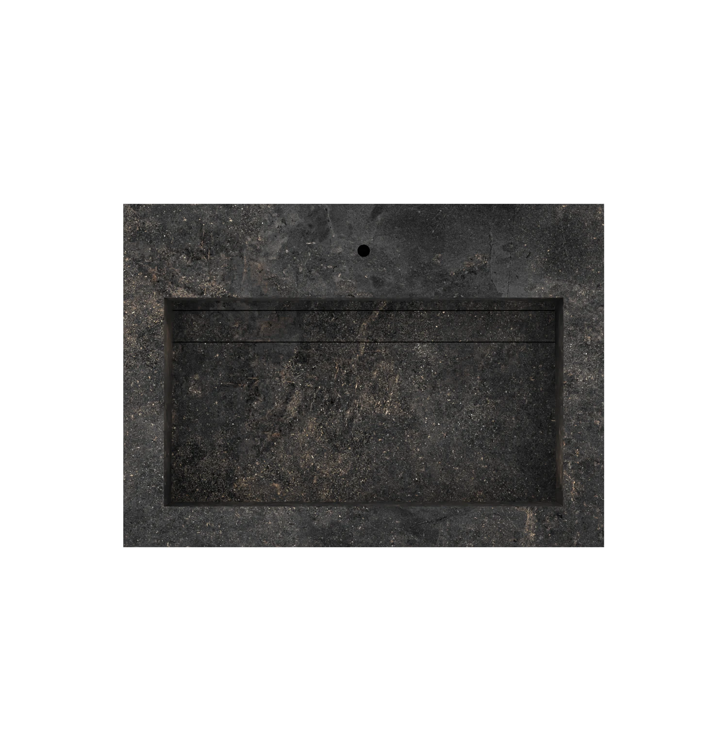 Xeraloox Eterna 70 luxe keramische wastafel op maat gemaakt in Basalto natuursteenlook - afbeelding 5