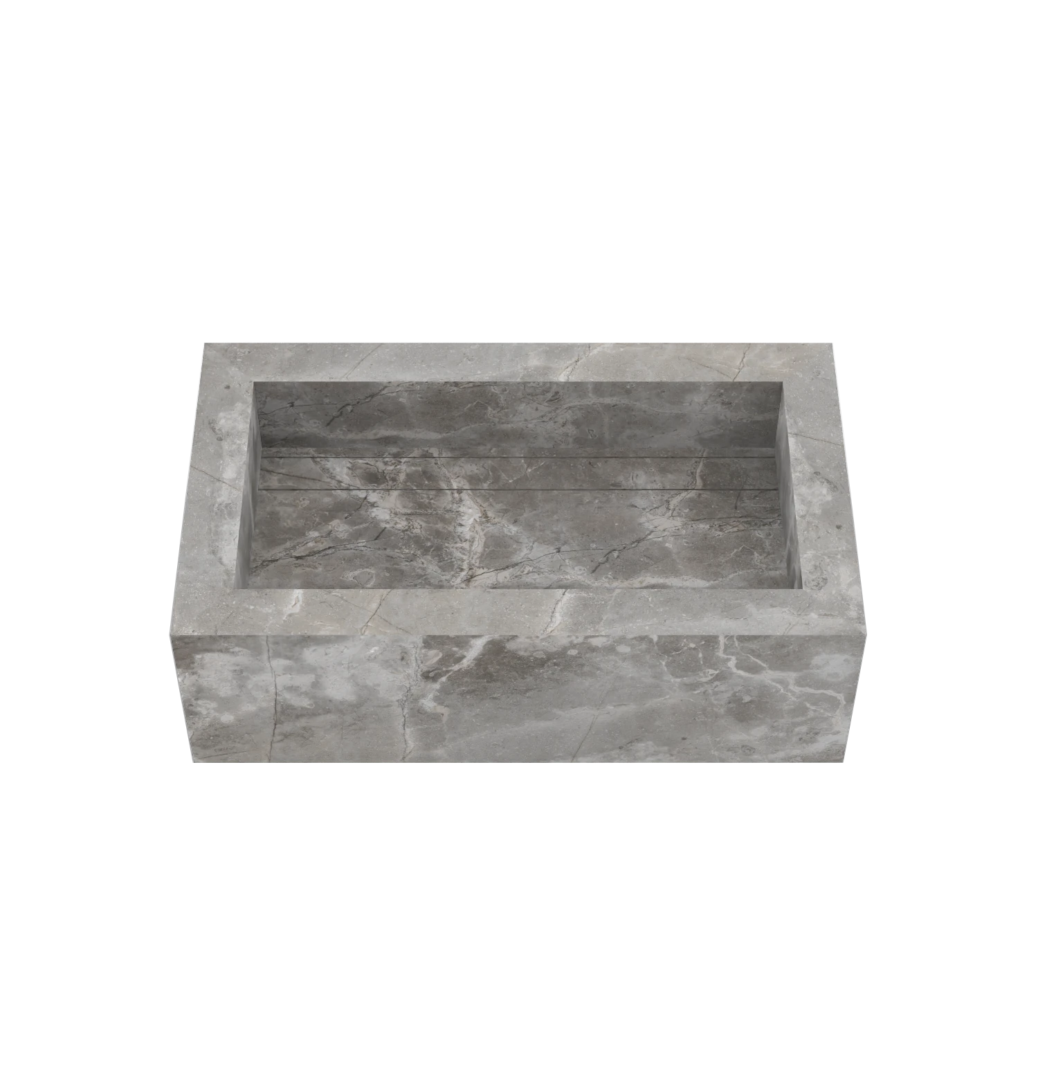 Xeraloox Eterna 70 luxe keramische wastafel op maat gemaakt in Fior di Bosco marmerlook - afbeelding 2