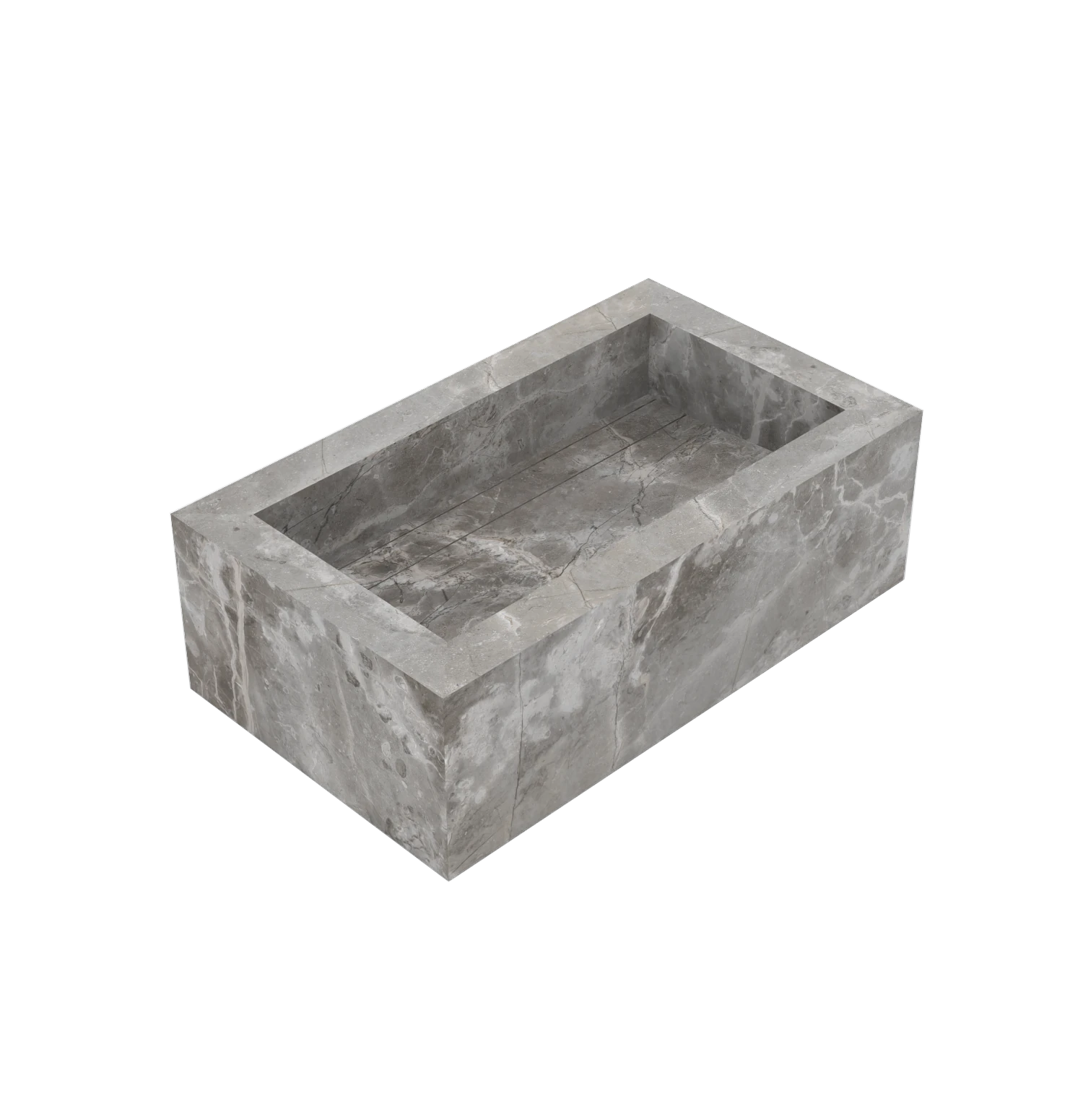 Xeraloox Eterna 70 luxe keramische wastafel op maat gemaakt in Fior di Bosco marmerlook - afbeelding 3