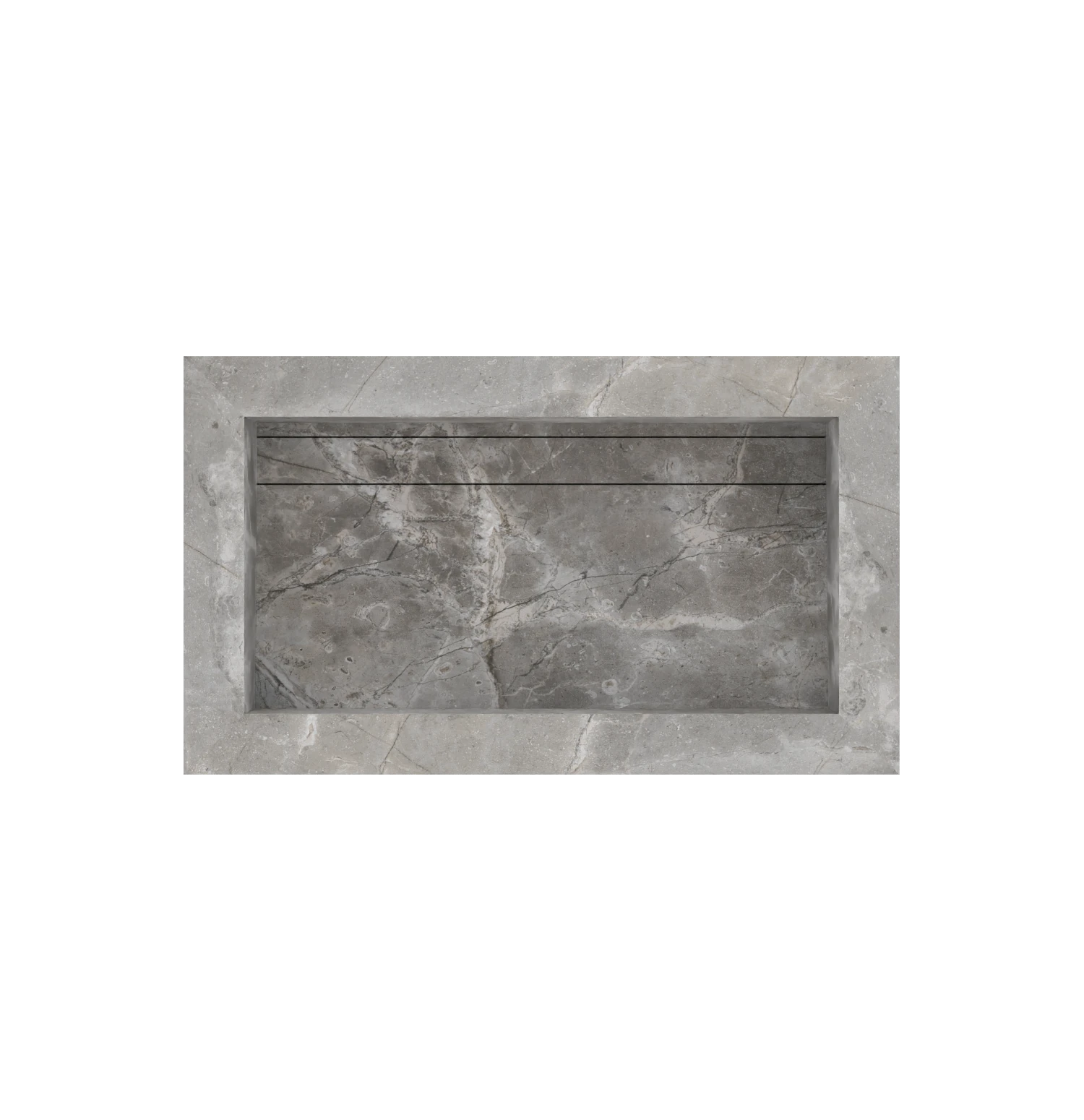 Xeraloox Eterna 70 luxe keramische wastafel op maat gemaakt in Fior di Bosco marmerlook - afbeelding 4