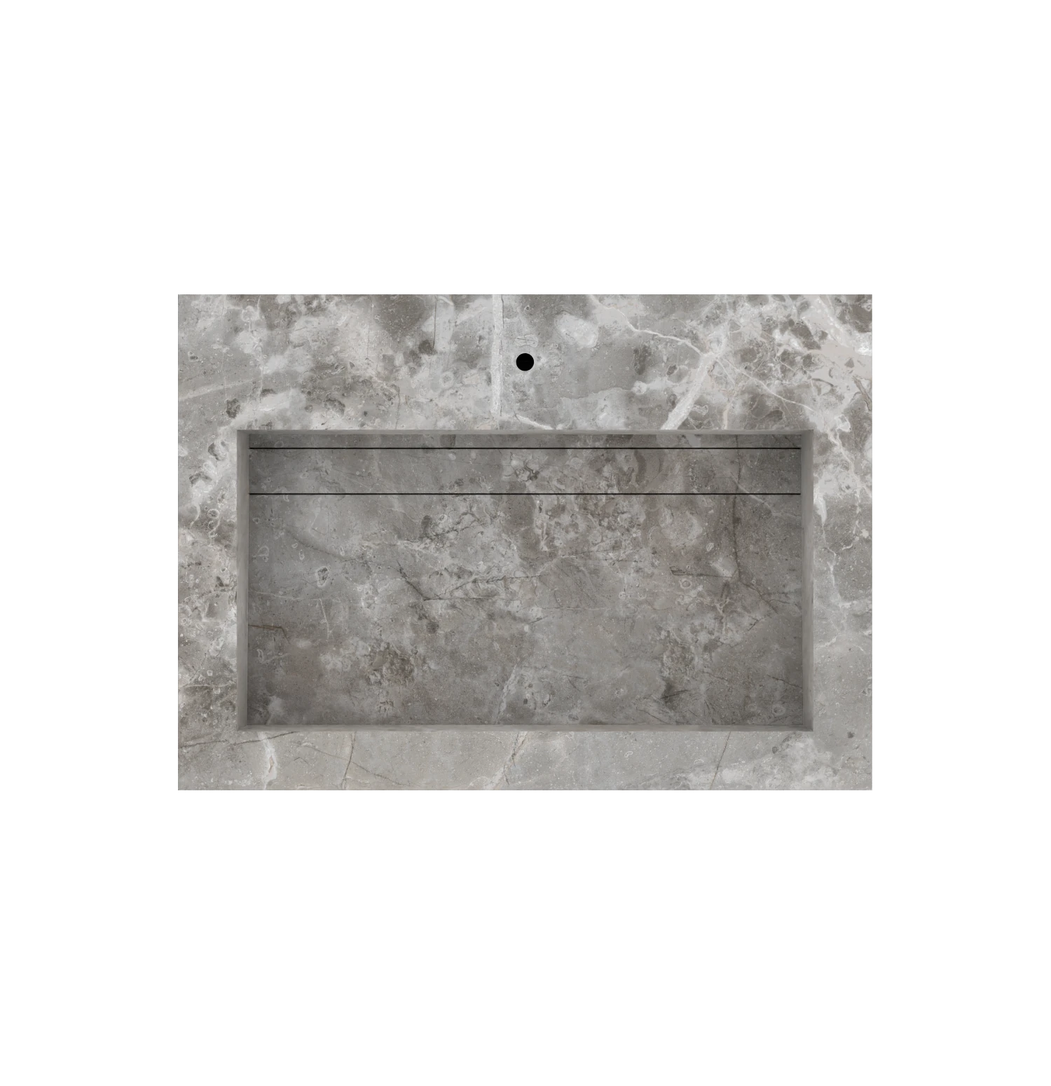 Xeraloox Eterna 70 luxe keramische wastafel op maat gemaakt in Fior di Bosco marmerlook - afbeelding 5