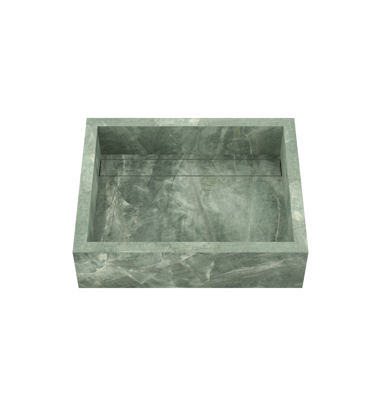 Xeraloox Aria 50 luxe keramische wastafel op maat gemaakt in Emerald Green marmerlook - afbeelding 2