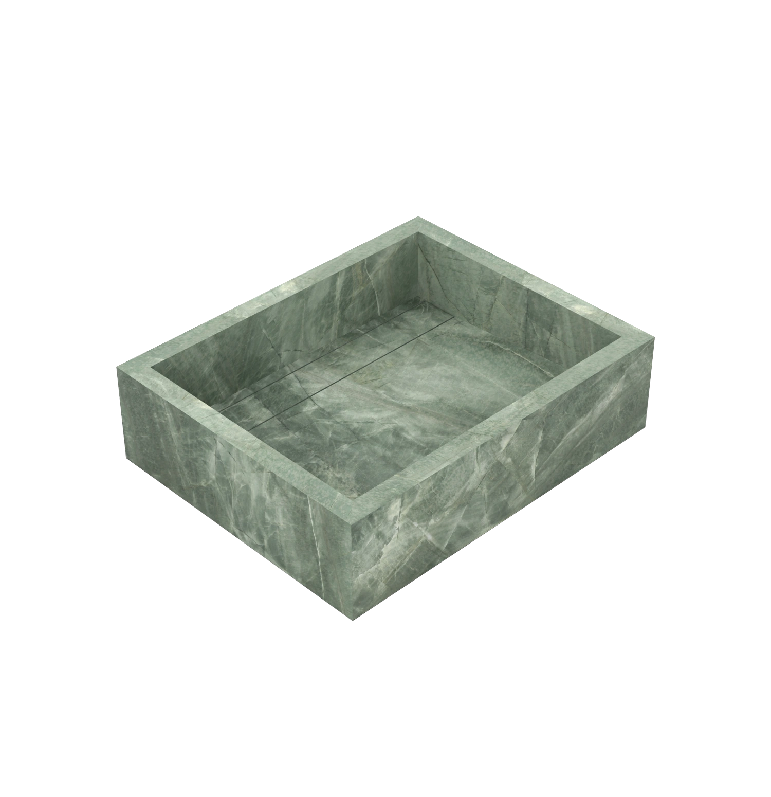 Xeraloox Aria 50 luxe keramische wastafel op maat gemaakt in Emerald Green marmerlook - afbeelding 4