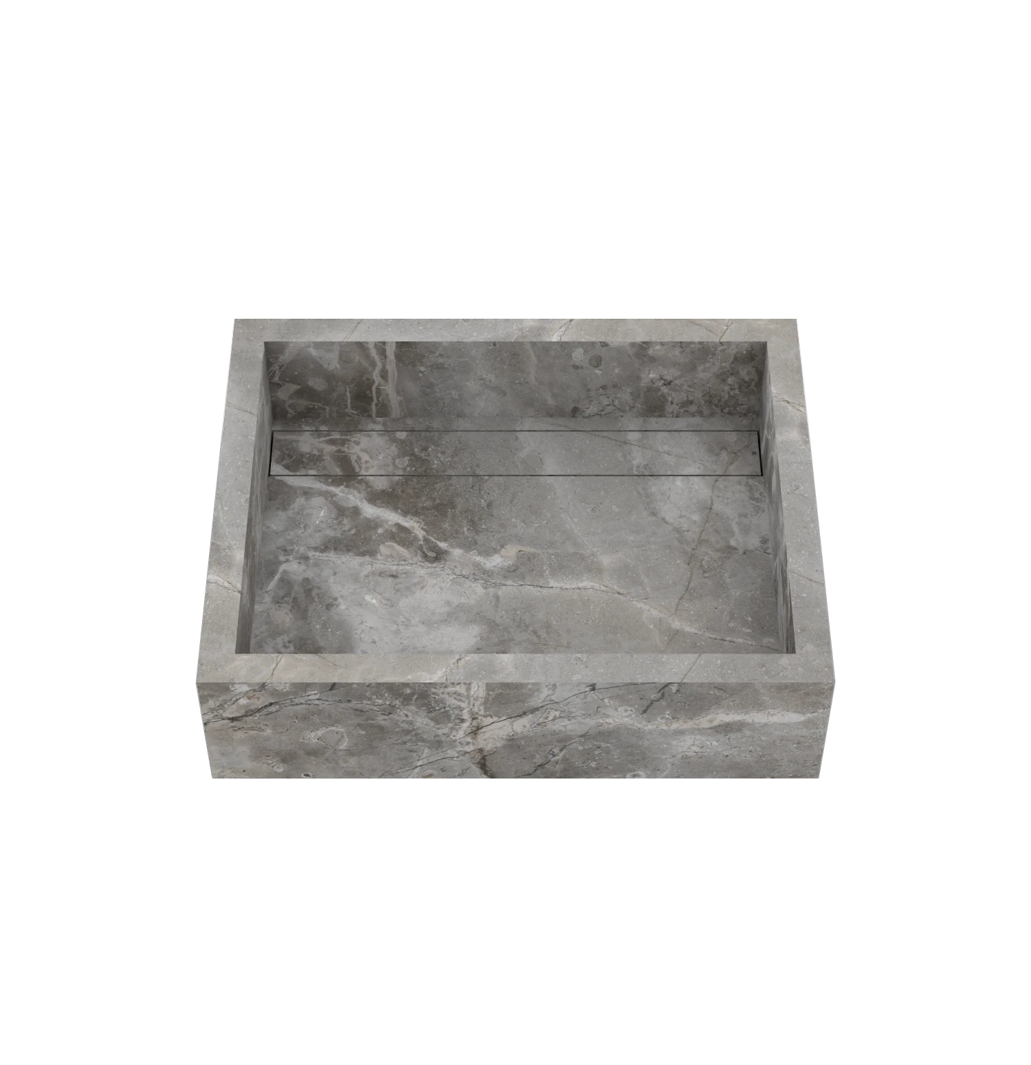 Xeraloox Aria 50 luxe keramische wastafel op maat gemaakt in Fior di Bosco marmerlook - afbeelding 2