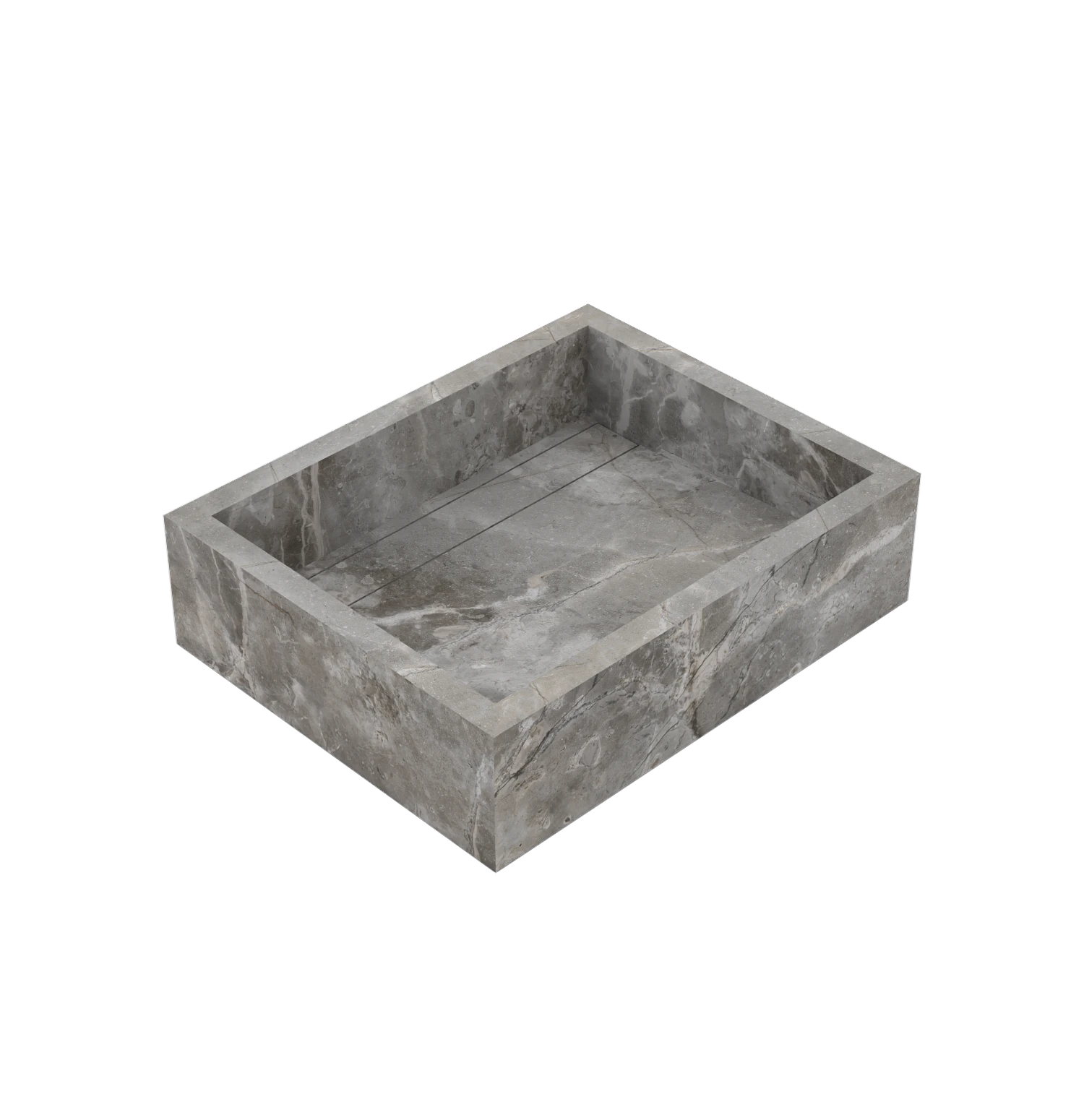 Xeraloox Aria 50 luxe keramische wastafel op maat gemaakt in Fior di Bosco marmerlook - afbeelding 4