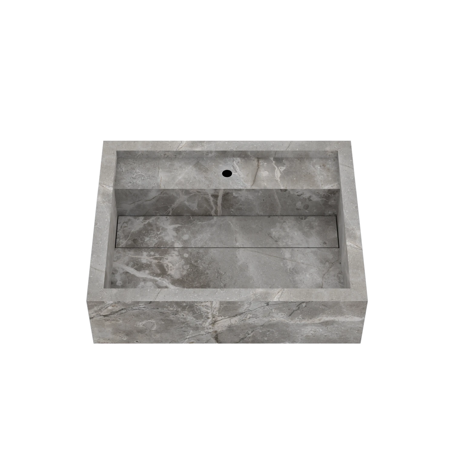 Xeraloox Aria 50 luxe keramische wastafel op maat gemaakt in Fior di Bosco marmerlook - afbeelding 3