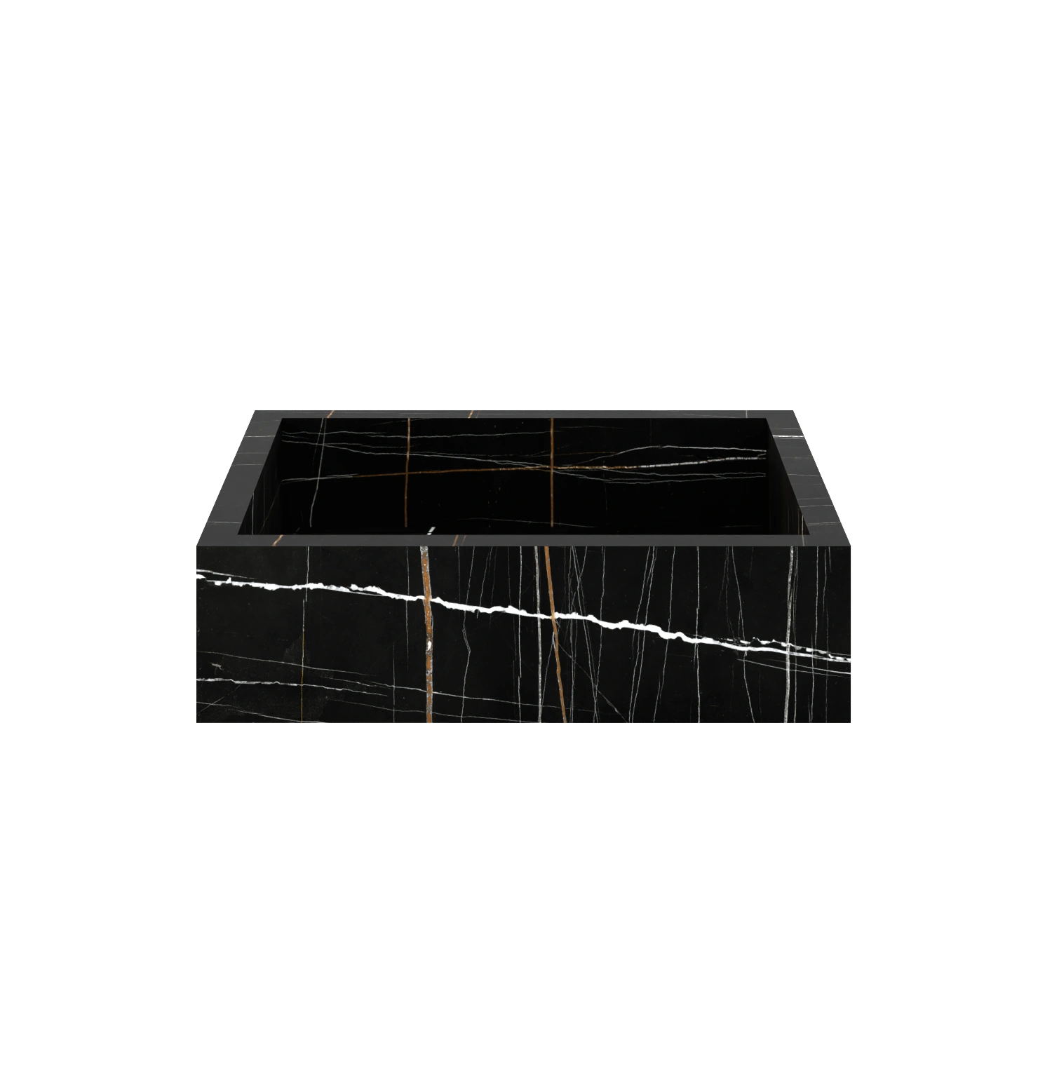 Xeraloox Aria 50 luxe keramische wastafel op maat gemaakt in Noir Dune marmerlook - afbeelding 1