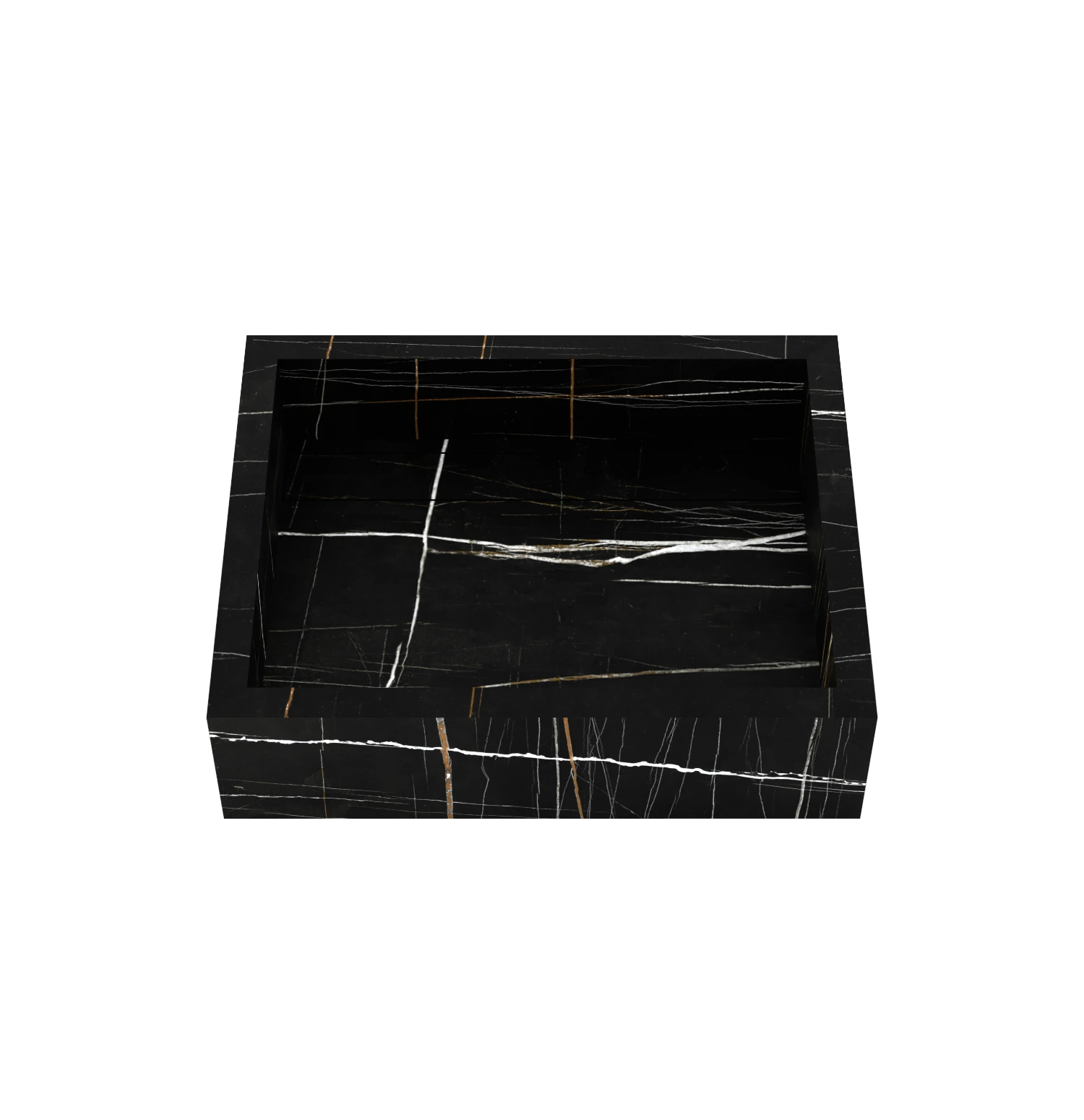 Xeraloox Aria 50 luxe keramische wastafel op maat gemaakt in Noir Dune marmerlook - afbeelding 2