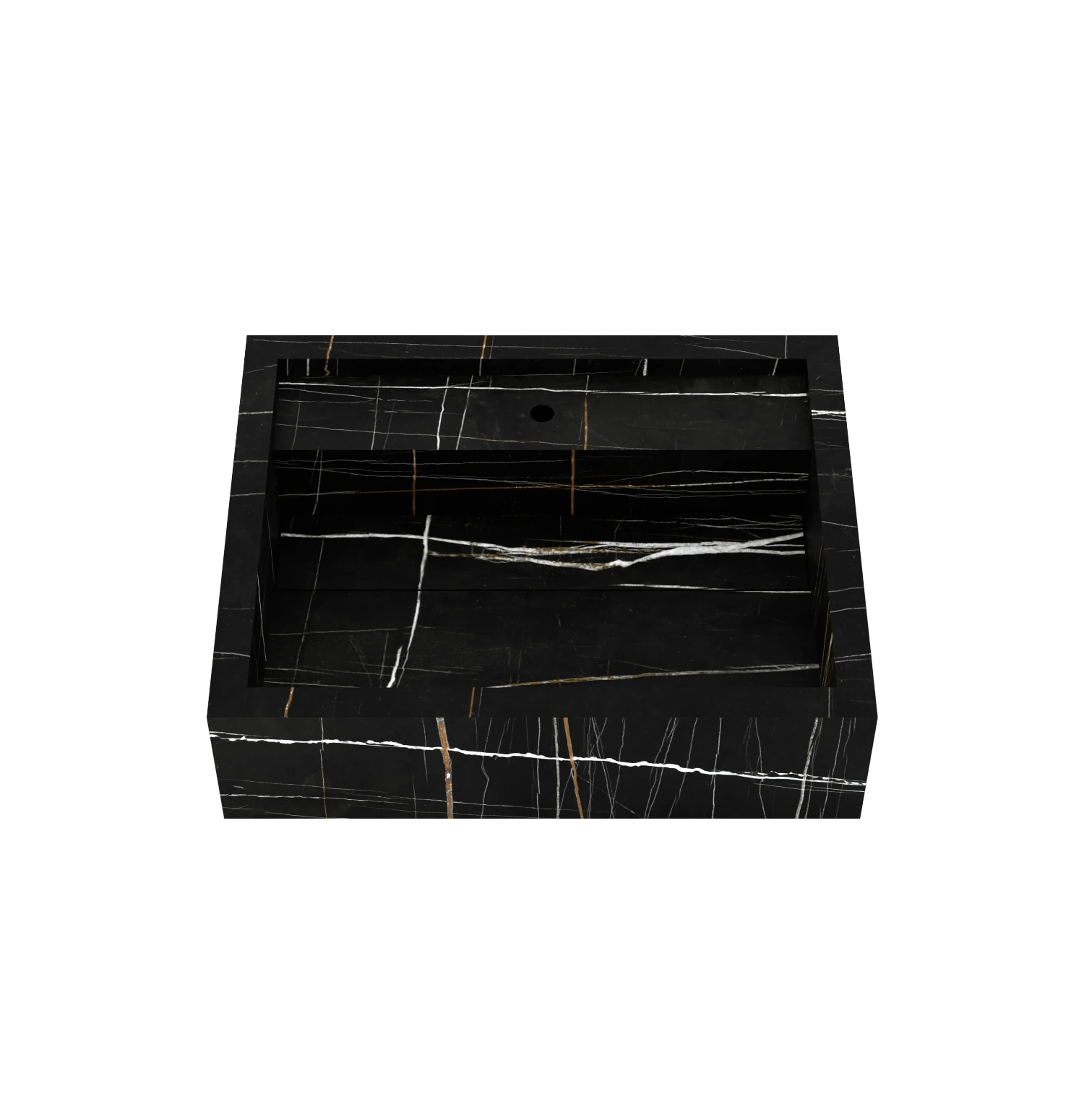 Xeraloox Aria 50 luxe keramische wastafel op maat gemaakt in Noir Dune marmerlook - afbeelding 3