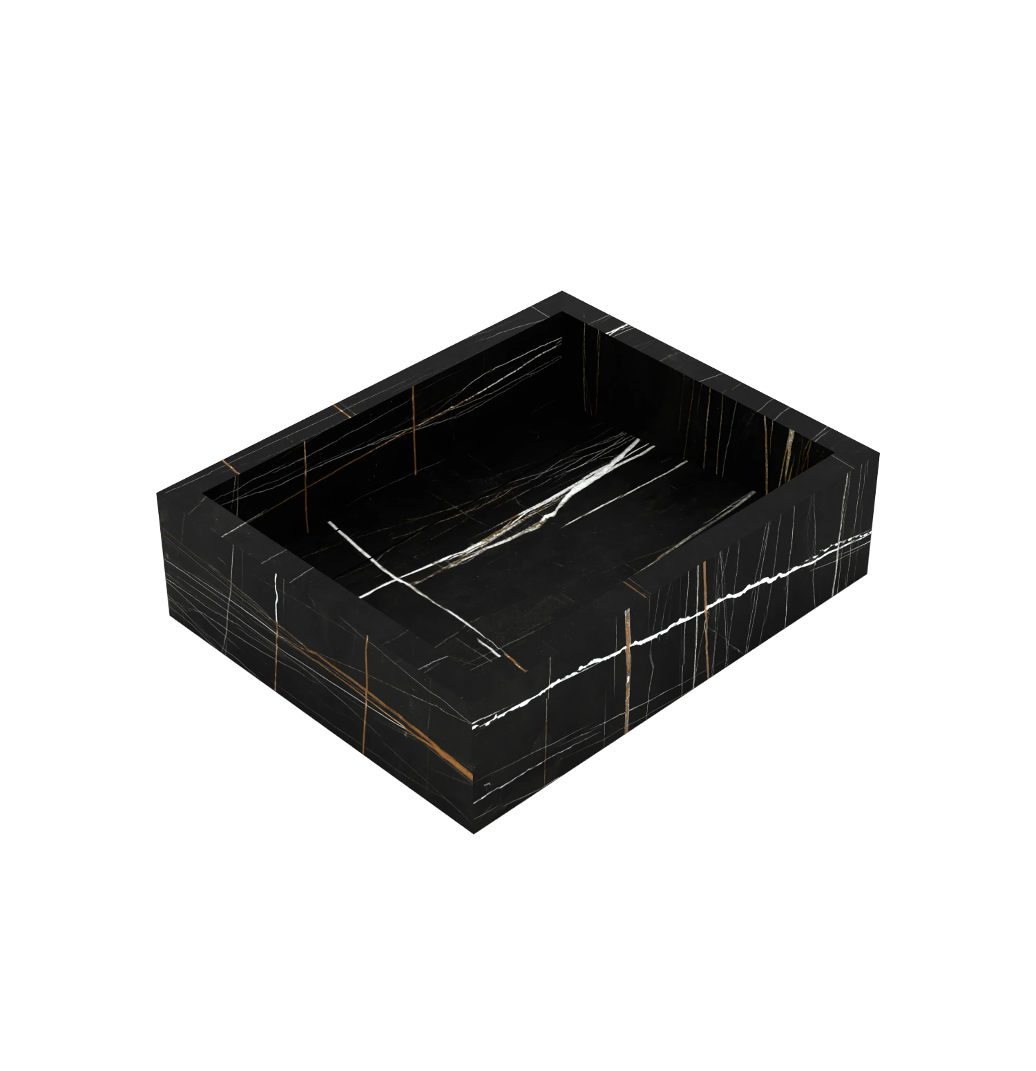 Xeraloox Aria 50 luxe keramische wastafel op maat gemaakt in Noir Dune marmerlook - afbeelding 4