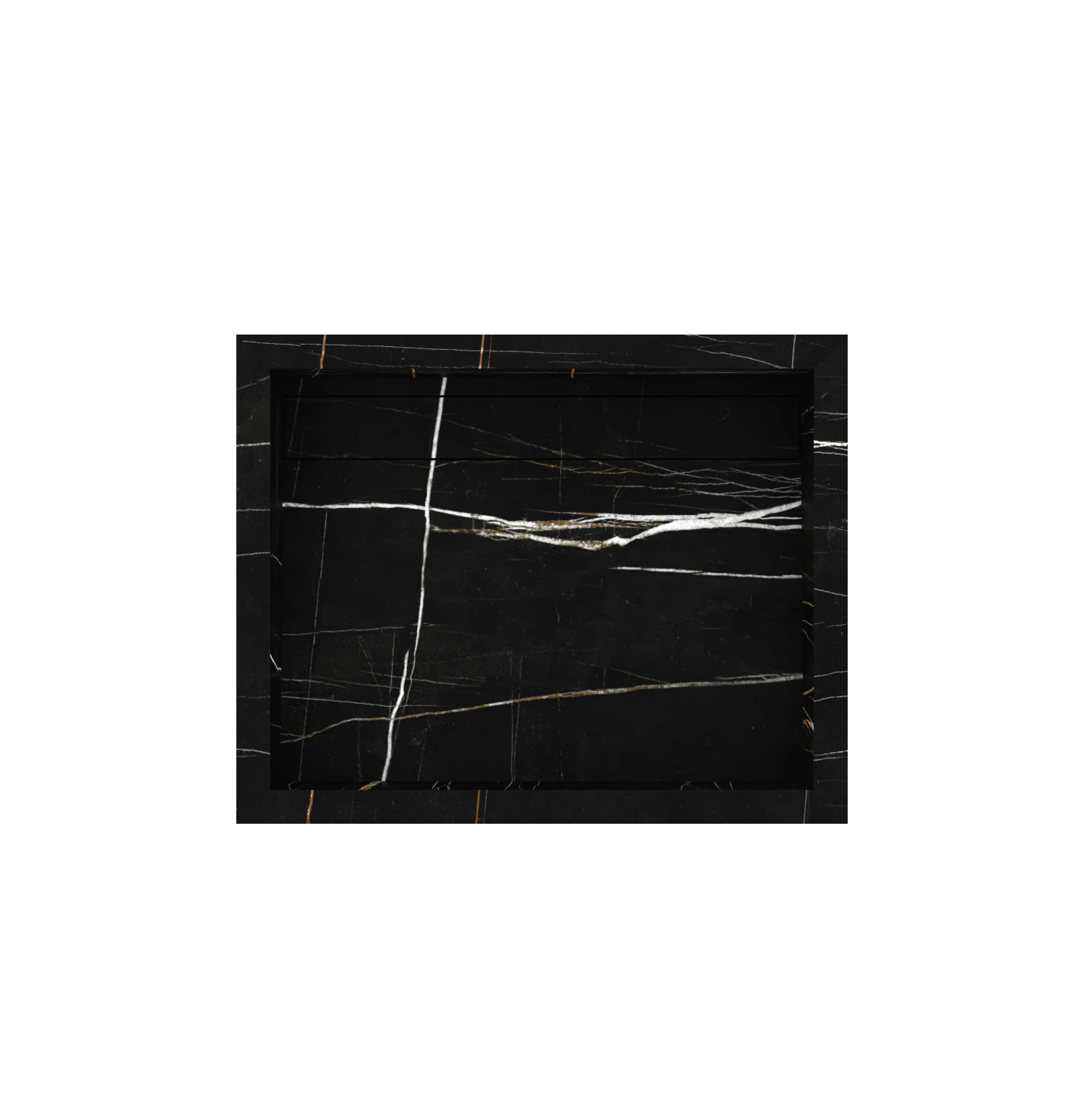 Xeraloox Aria 50 luxe keramische wastafel op maat gemaakt in Noir Dune marmerlook - afbeelding 5