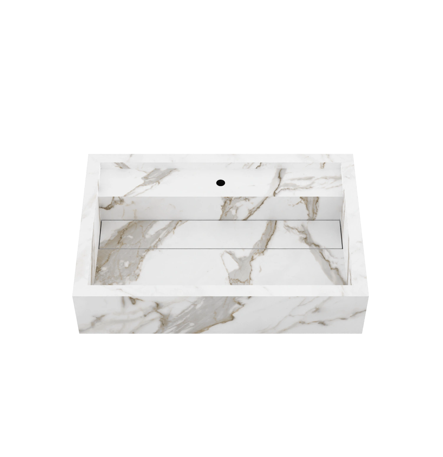 Xeraloox Aria 60 luxe keramische wastafel op maat gemaakt in Calacatta Classic marmerlook - afbeelding 3