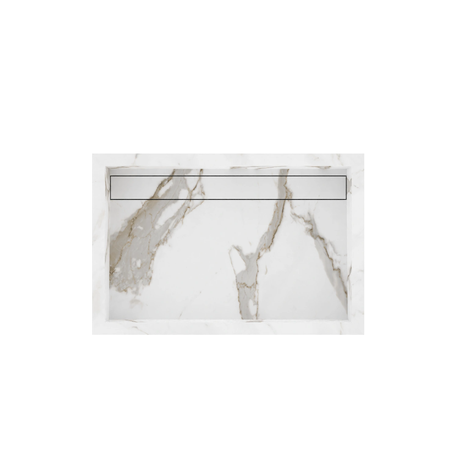 Xeraloox Aria 60 luxe keramische wastafel op maat gemaakt in Calacatta Classic marmerlook - afbeelding 5