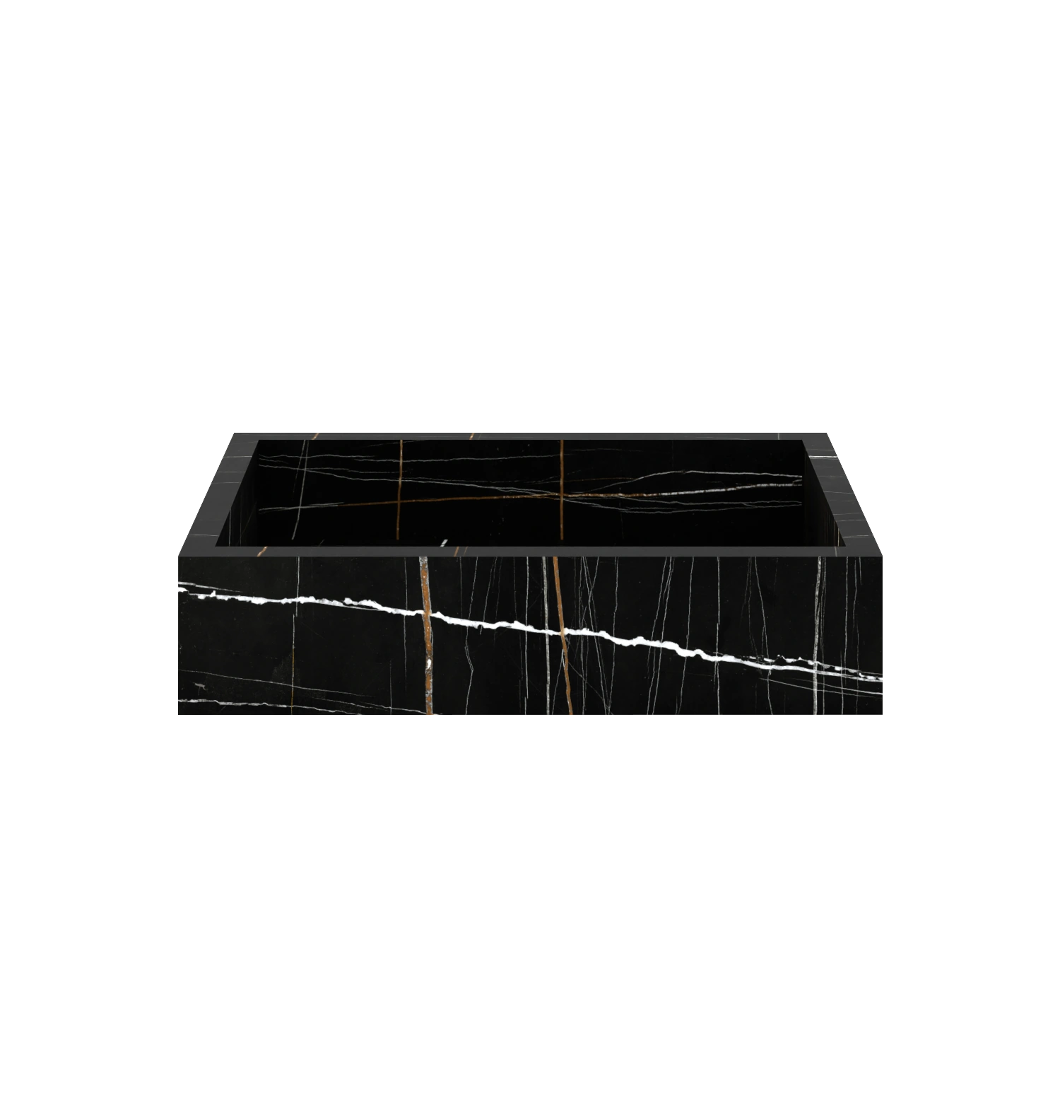 Xeraloox Aria 60 luxe keramische wastafel op maat gemaakt in Noir Dune marmerlook - afbeelding 1