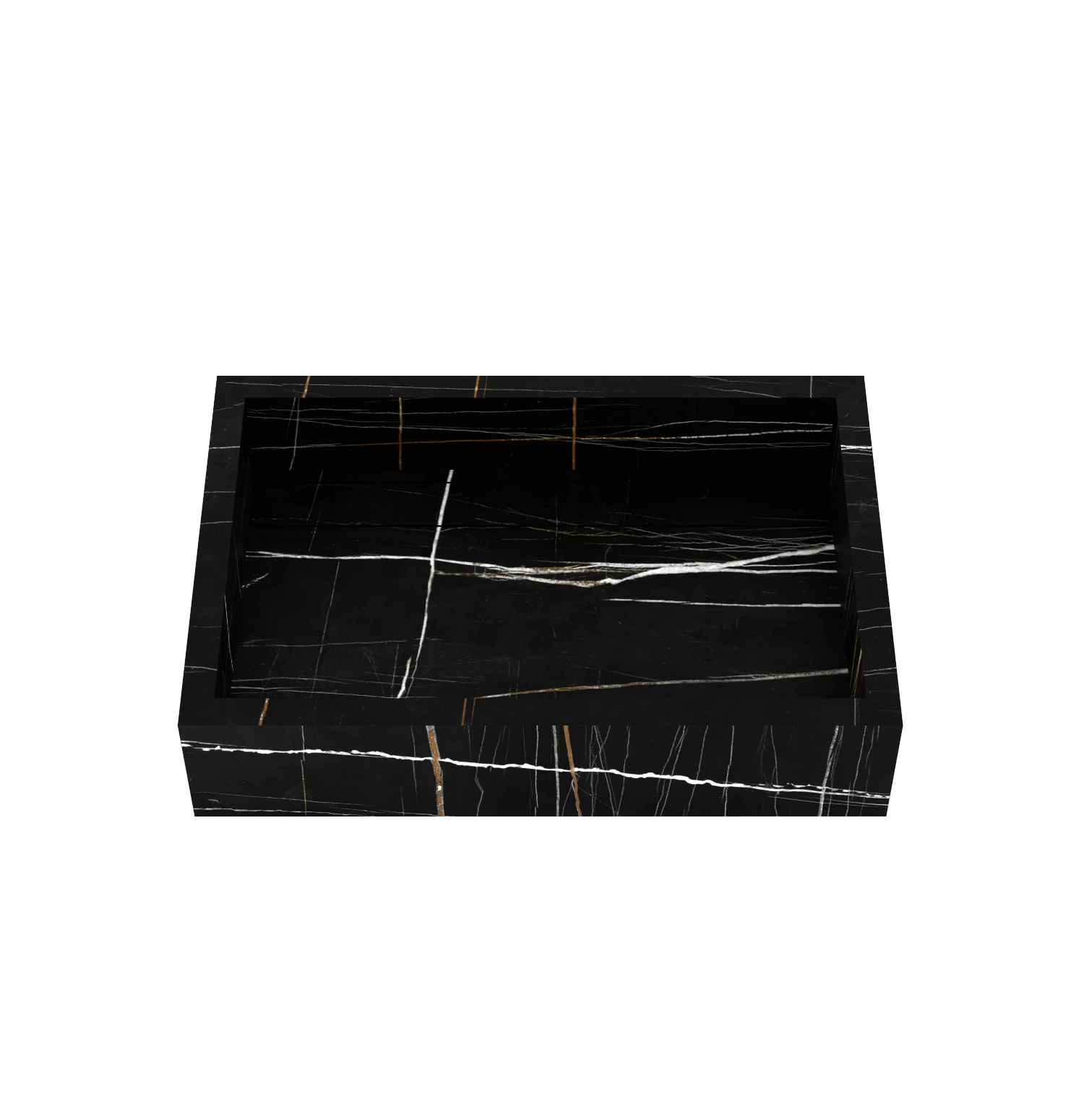 Xeraloox Aria 60 luxe keramische wastafel op maat gemaakt in Noir Dune marmerlook - afbeelding 2