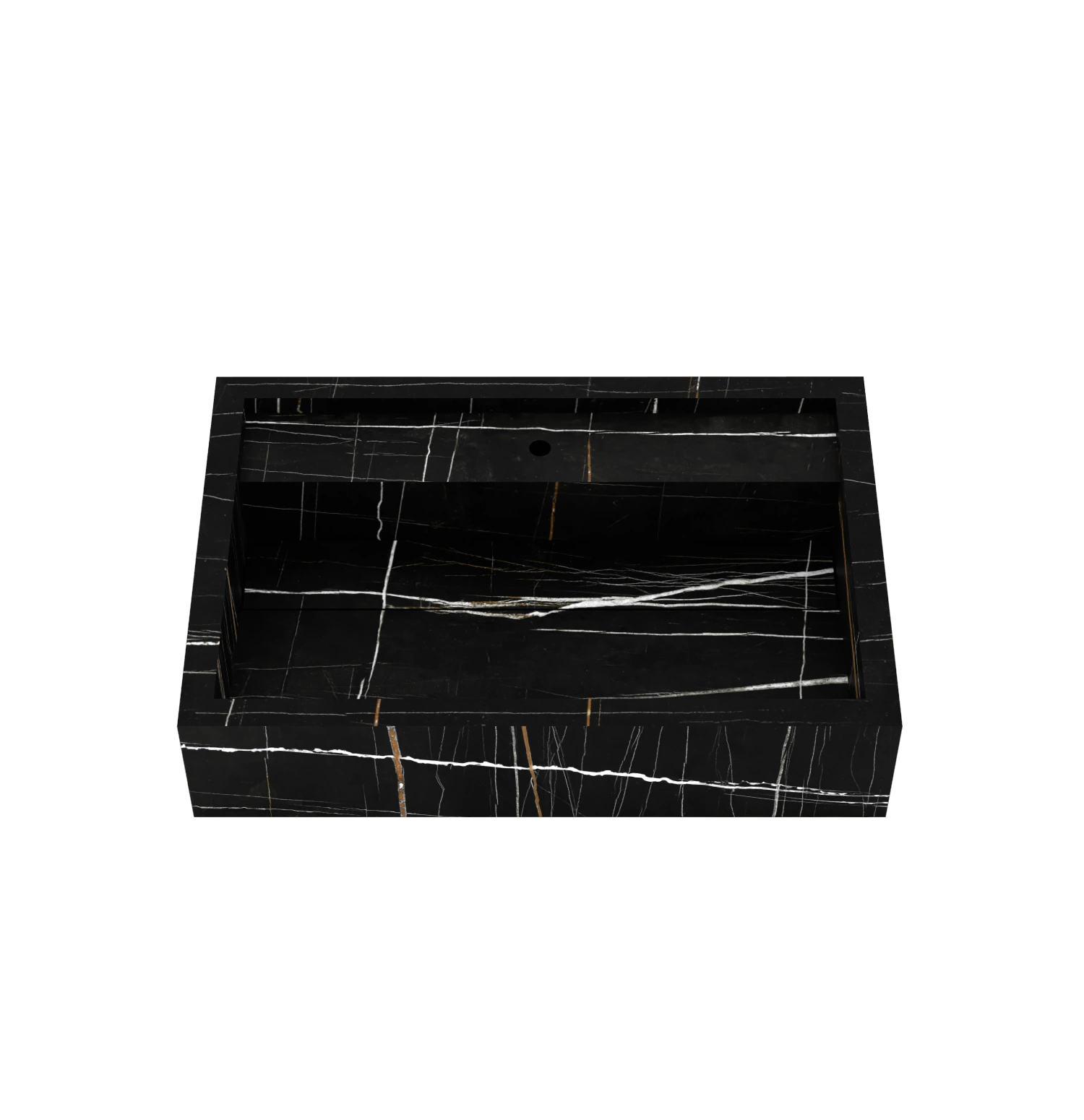 Xeraloox Aria 60 luxe keramische wastafel op maat gemaakt in Noir Dune marmerlook - afbeelding 3