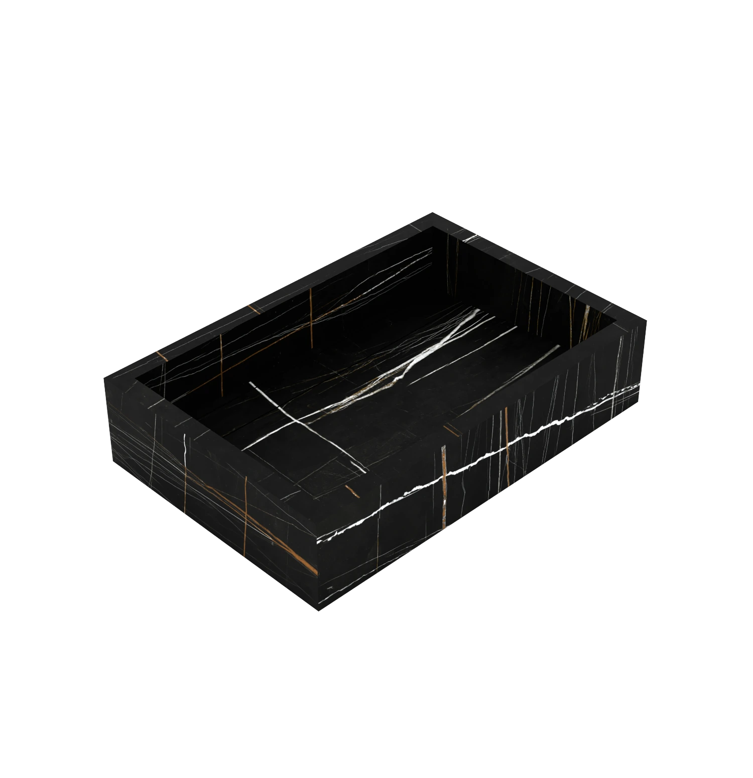 Xeraloox Aria 60 luxe keramische wastafel op maat gemaakt in Noir Dune marmerlook - afbeelding 4