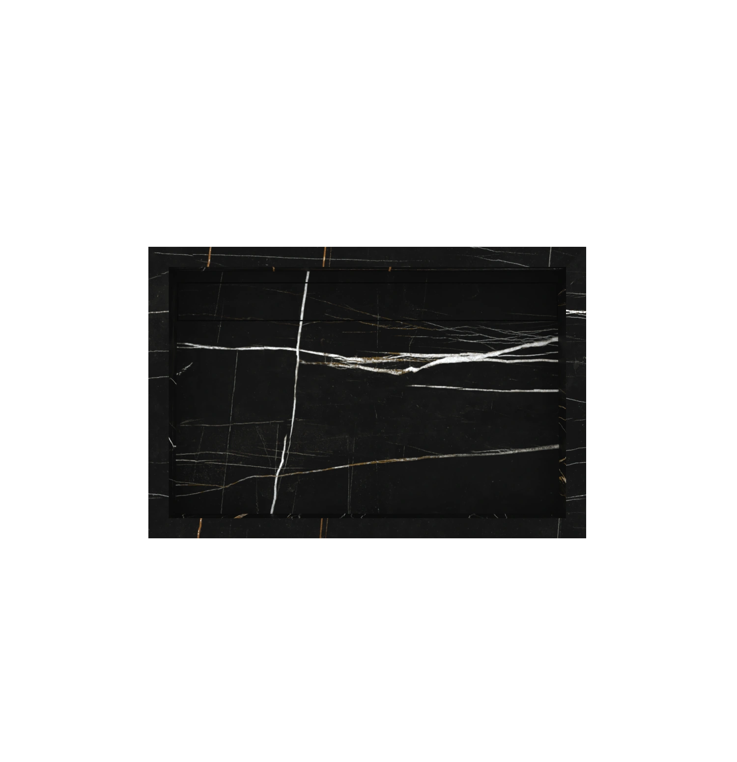 Xeraloox Aria 60 luxe keramische wastafel op maat gemaakt in Noir Dune marmerlook - afbeelding 5