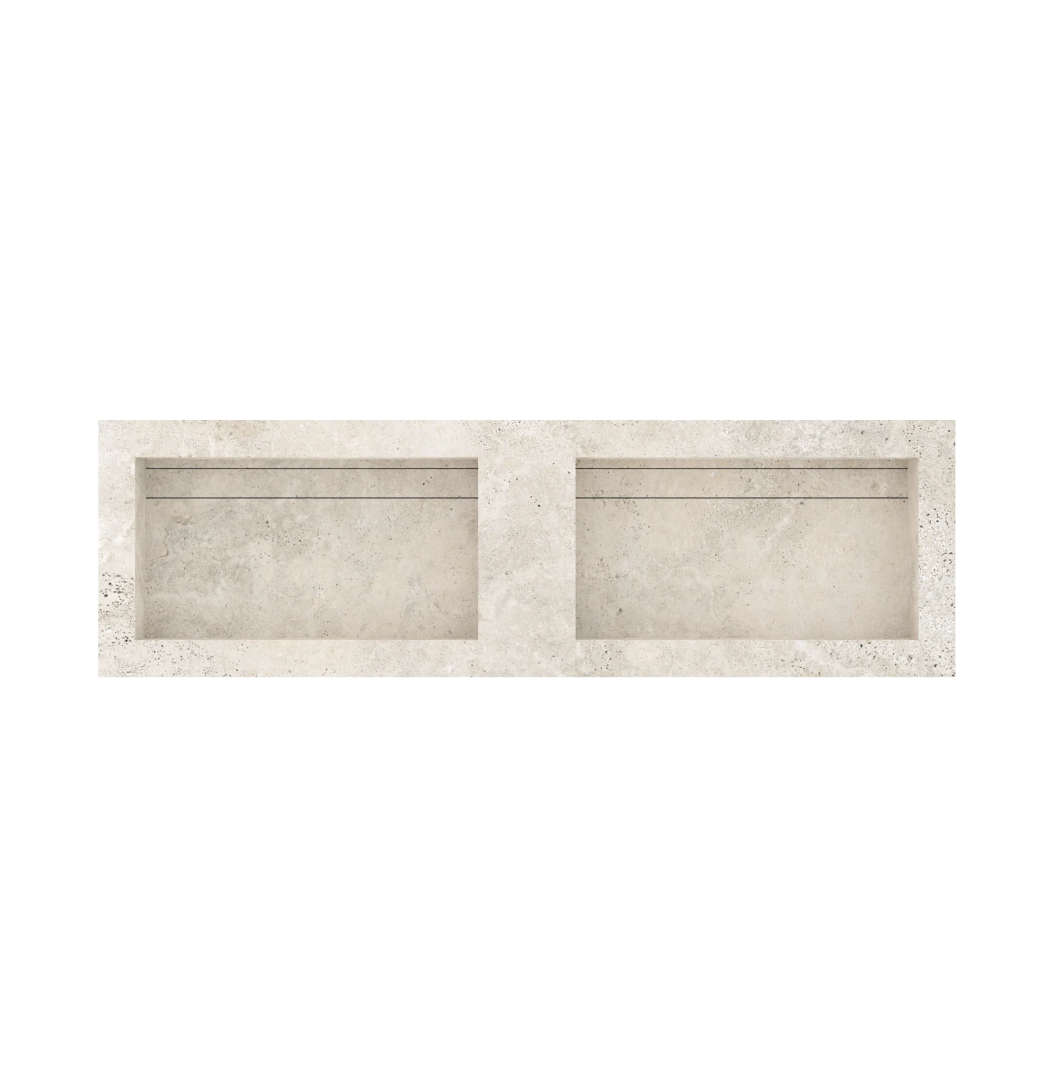 Xeraloox Duo Eterna 150 luxe keramische wastafel op maat gemaakt in Avoro Cross natuursteenlook - afbeelding 4