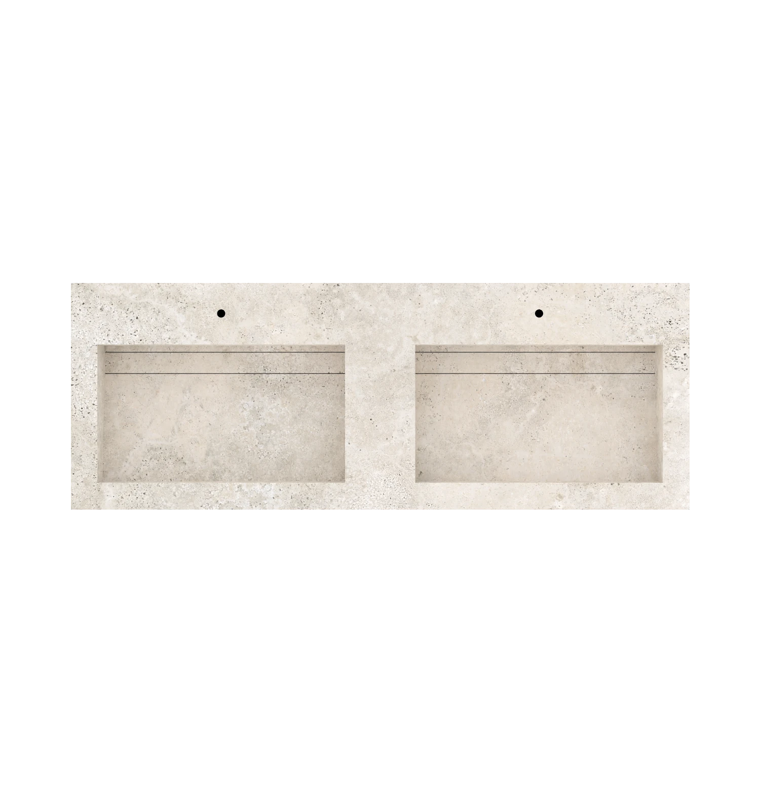 Xeraloox Duo Eterna 150 luxe keramische wastafel op maat gemaakt in Avoro Cross natuursteenlook - afbeelding 5